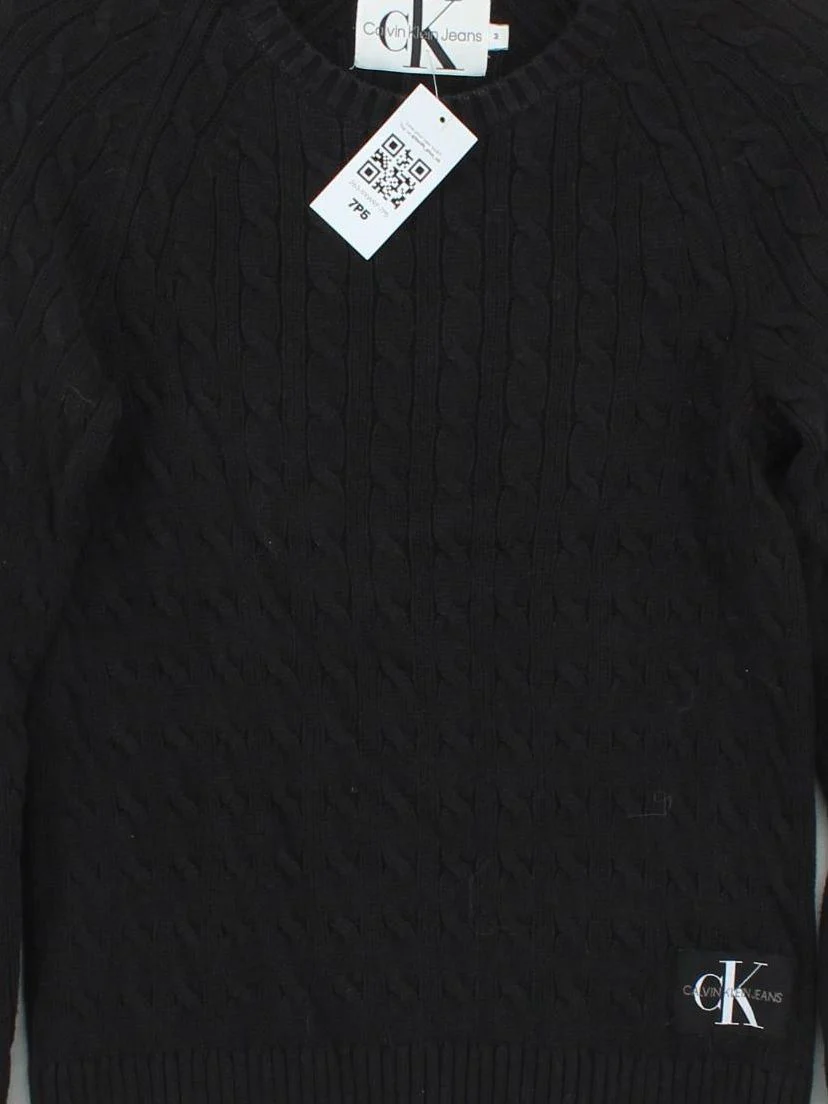 Calvin Klein Women's Jumper M Black 100% Other Round Neck Pullover - Image 3