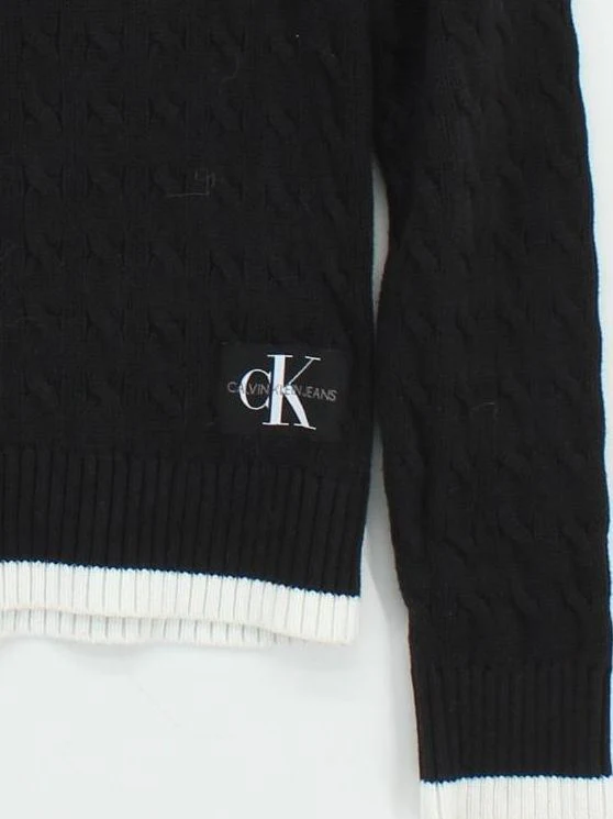 Calvin Klein Women's Jumper M Black 100% Other Round Neck Pullover - Image 4