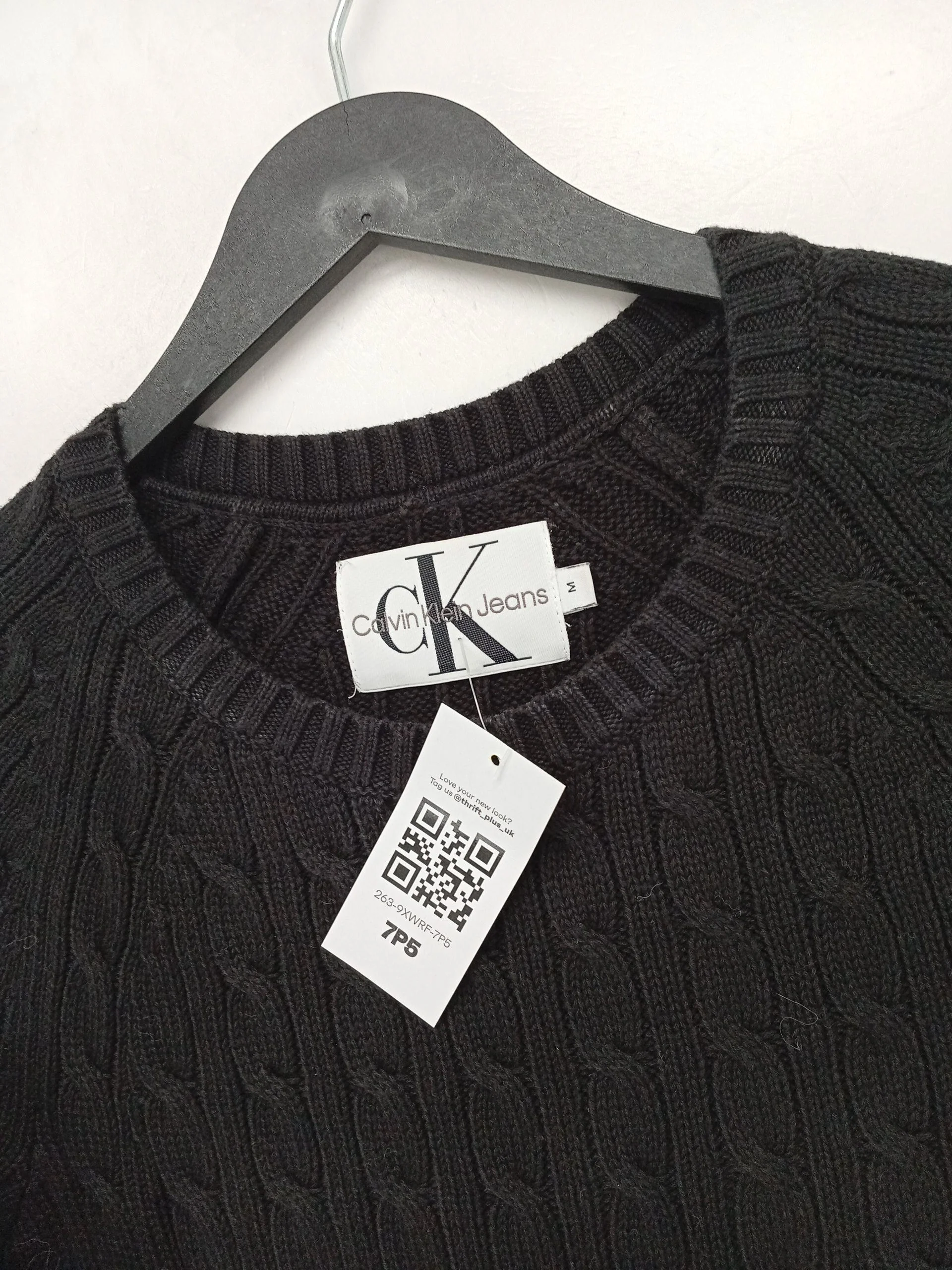 Calvin Klein Women's Jumper M Black 100% Other Round Neck Pullover - Image 5