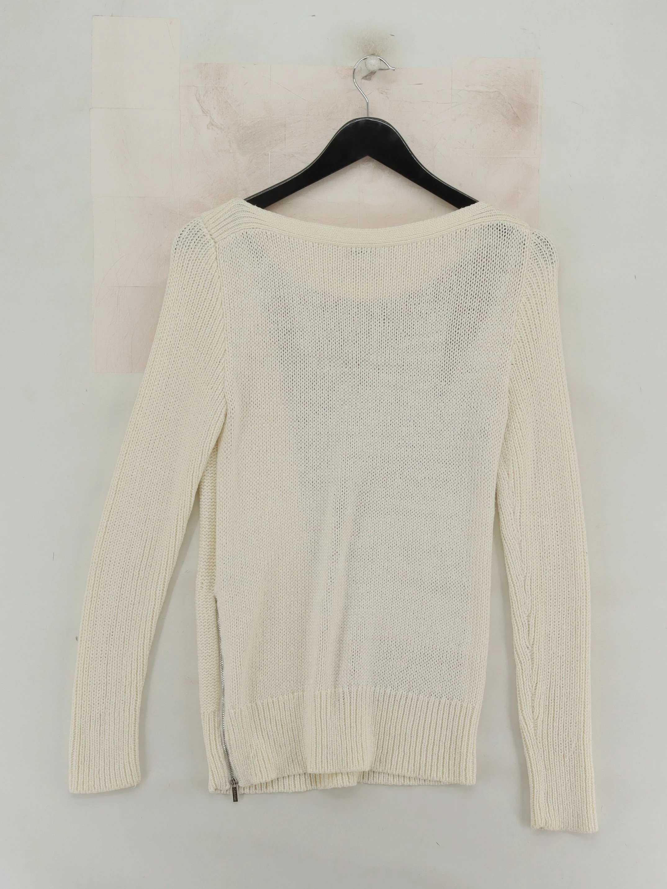 Calvin Klein Women's Jumper S Cream Acrylic with Nylon Round Neck Pullover - Image 2
