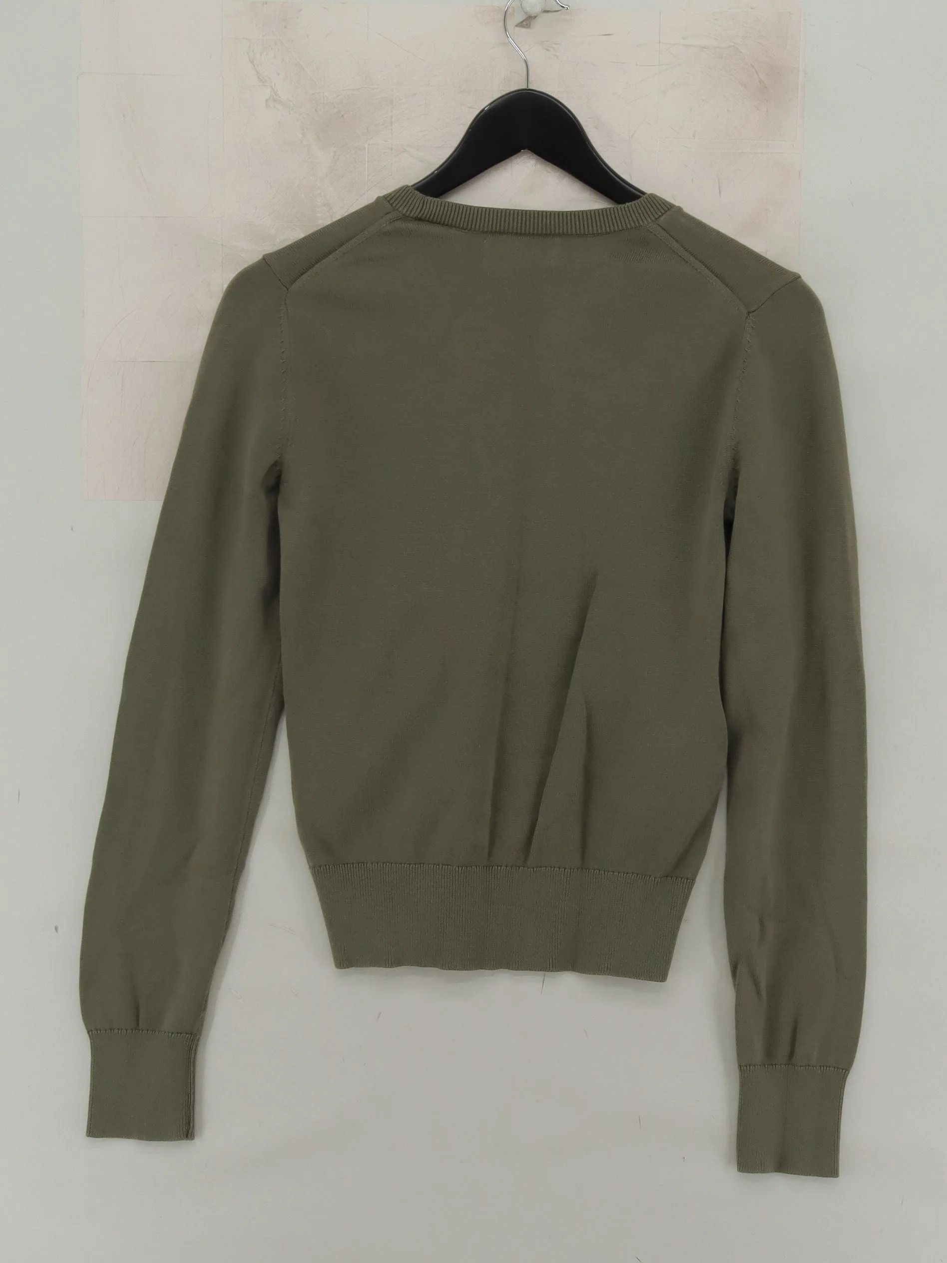 Calvin Klein Women's Jumper S Green 100% Cotton Round Neck Pullover - Image 2