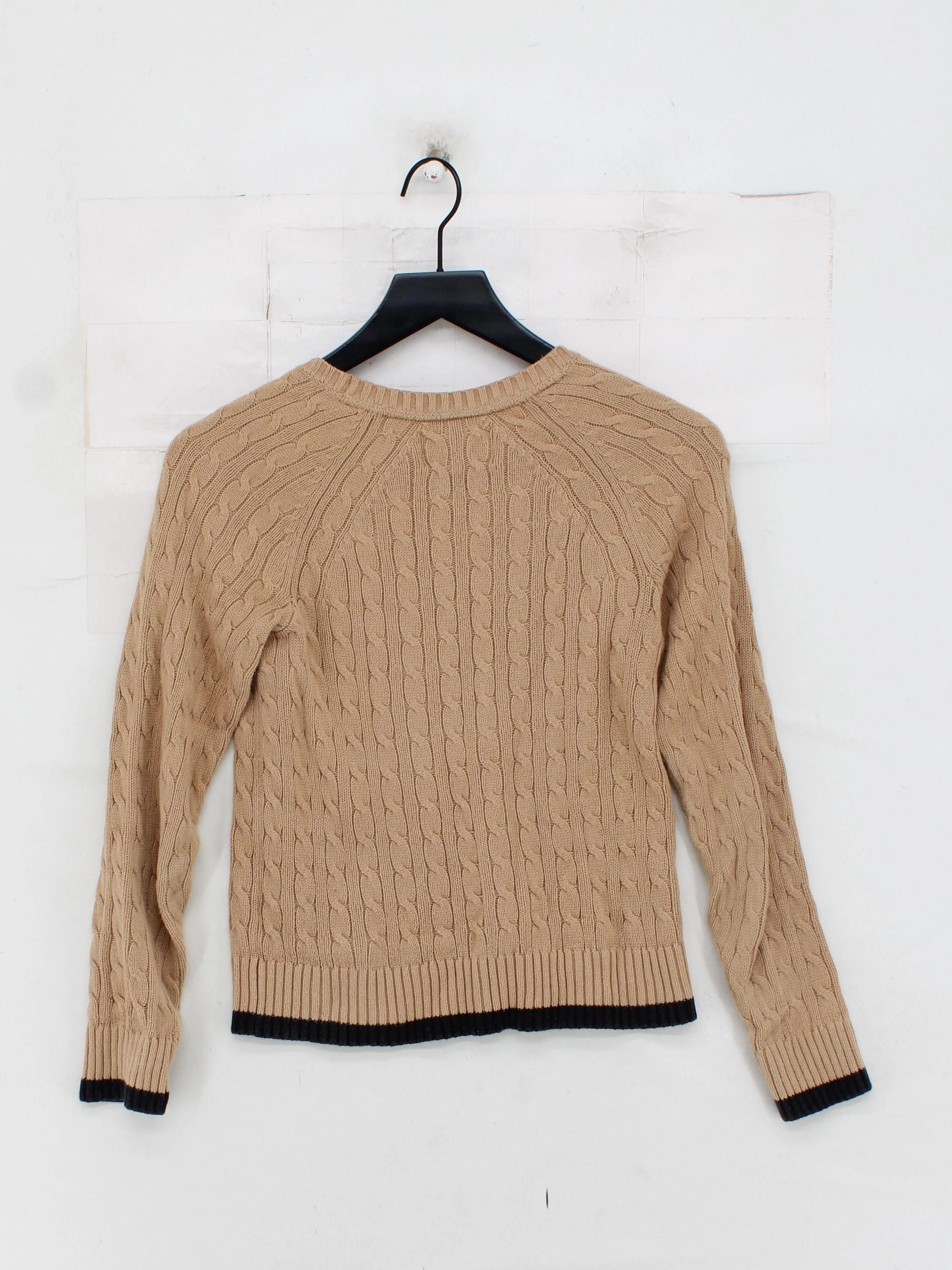 Calvin Klein Women's Jumper S Tan 100% Cotton Round Neck Pullover - Image 2