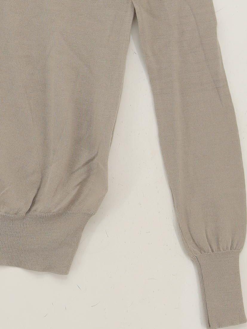Calvin Klein Women's Jumper UK 8 Cream 100% Wool Round Neck Pullover - Image 4