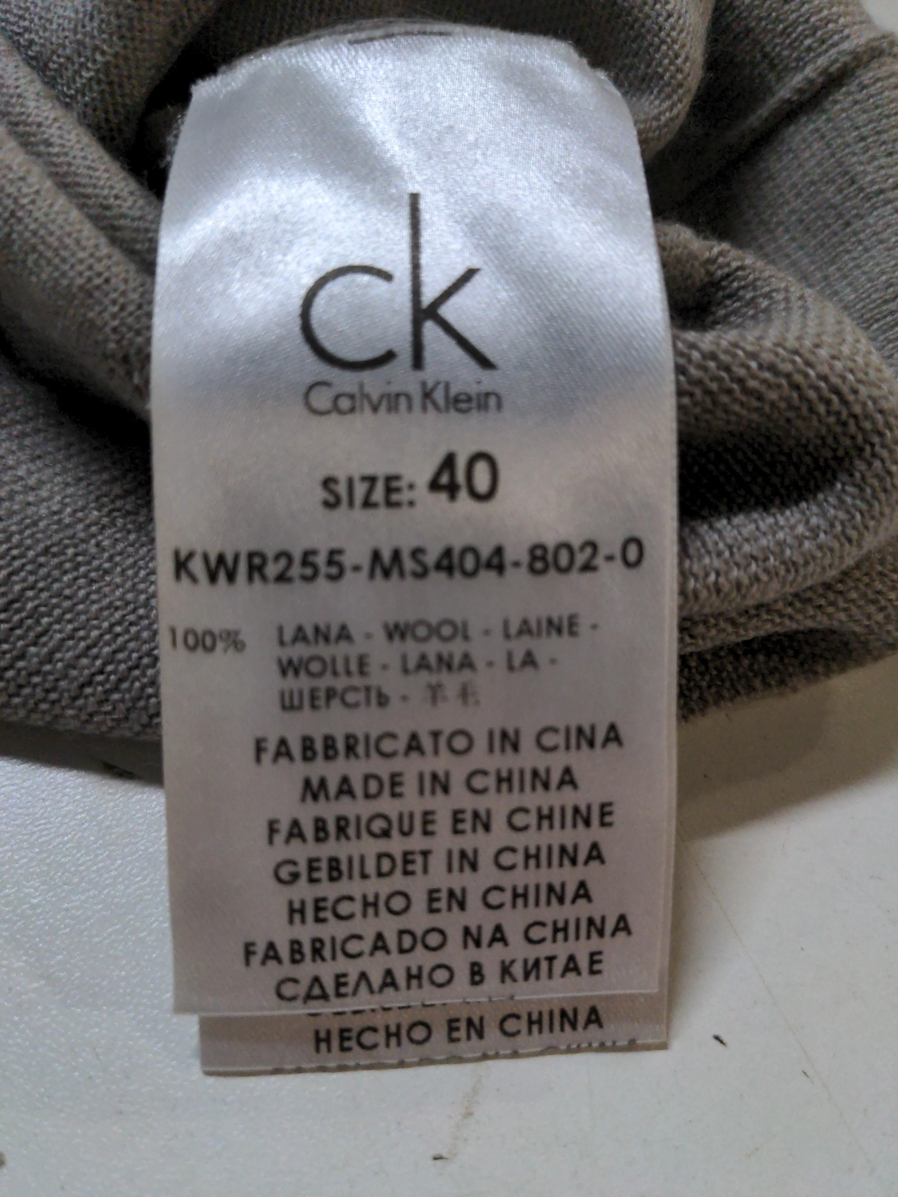 Calvin Klein Women's Jumper UK 8 Cream 100% Wool Round Neck Pullover - Image 6
