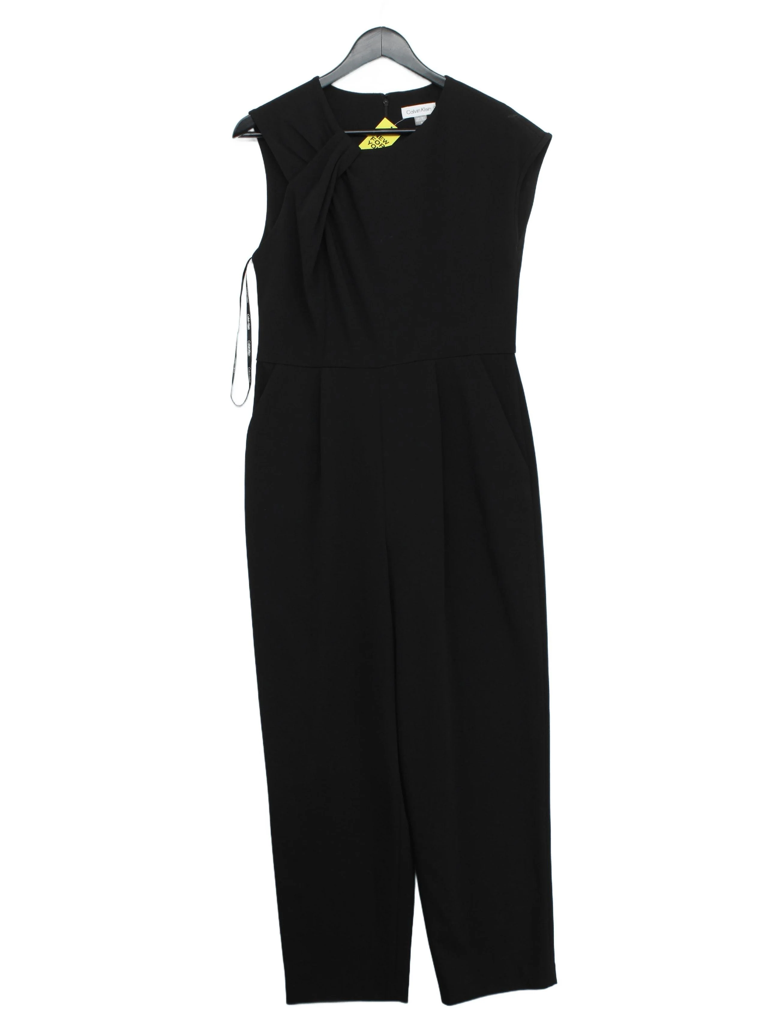 Calvin Klein Women's Jumpsuit UK 8 Black Polyester with Spandex Jumpsuit