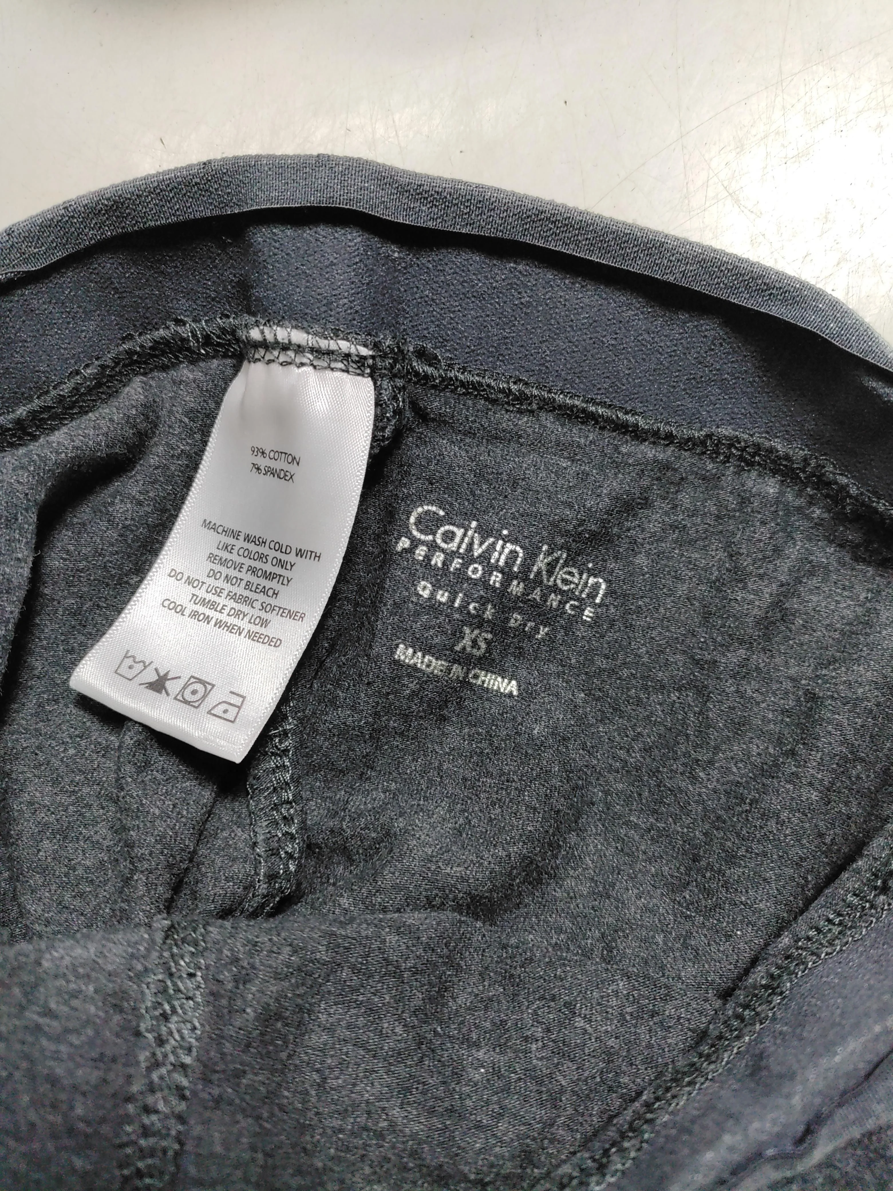 Calvin Klein Women's Leggings XS Grey Cotton with Spandex Full length - Image 5