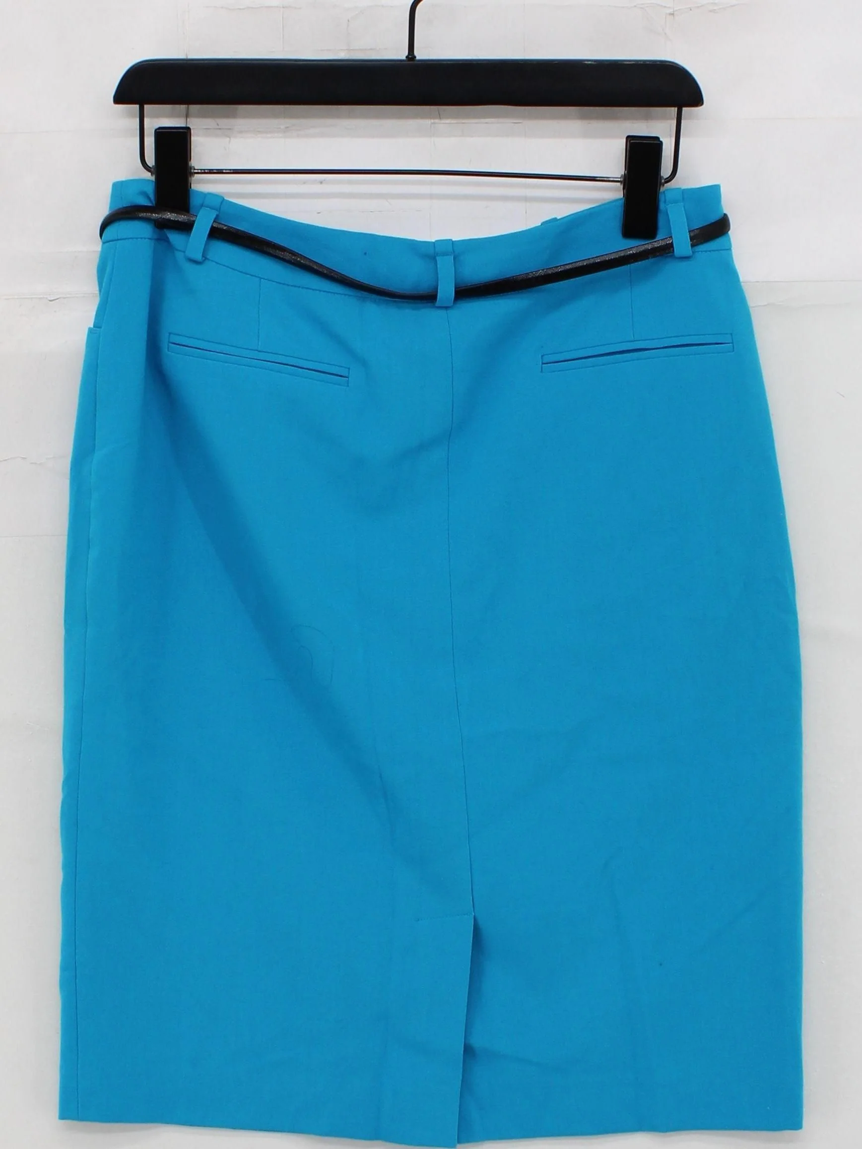 Calvin Klein Women's Midi Skirt UK 10 Blue Polyester - Image 2