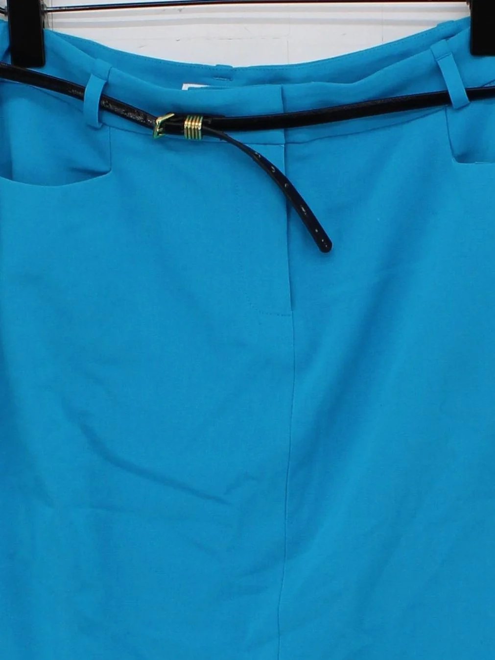 Calvin Klein Women's Midi Skirt UK 10 Blue Polyester - Image 3