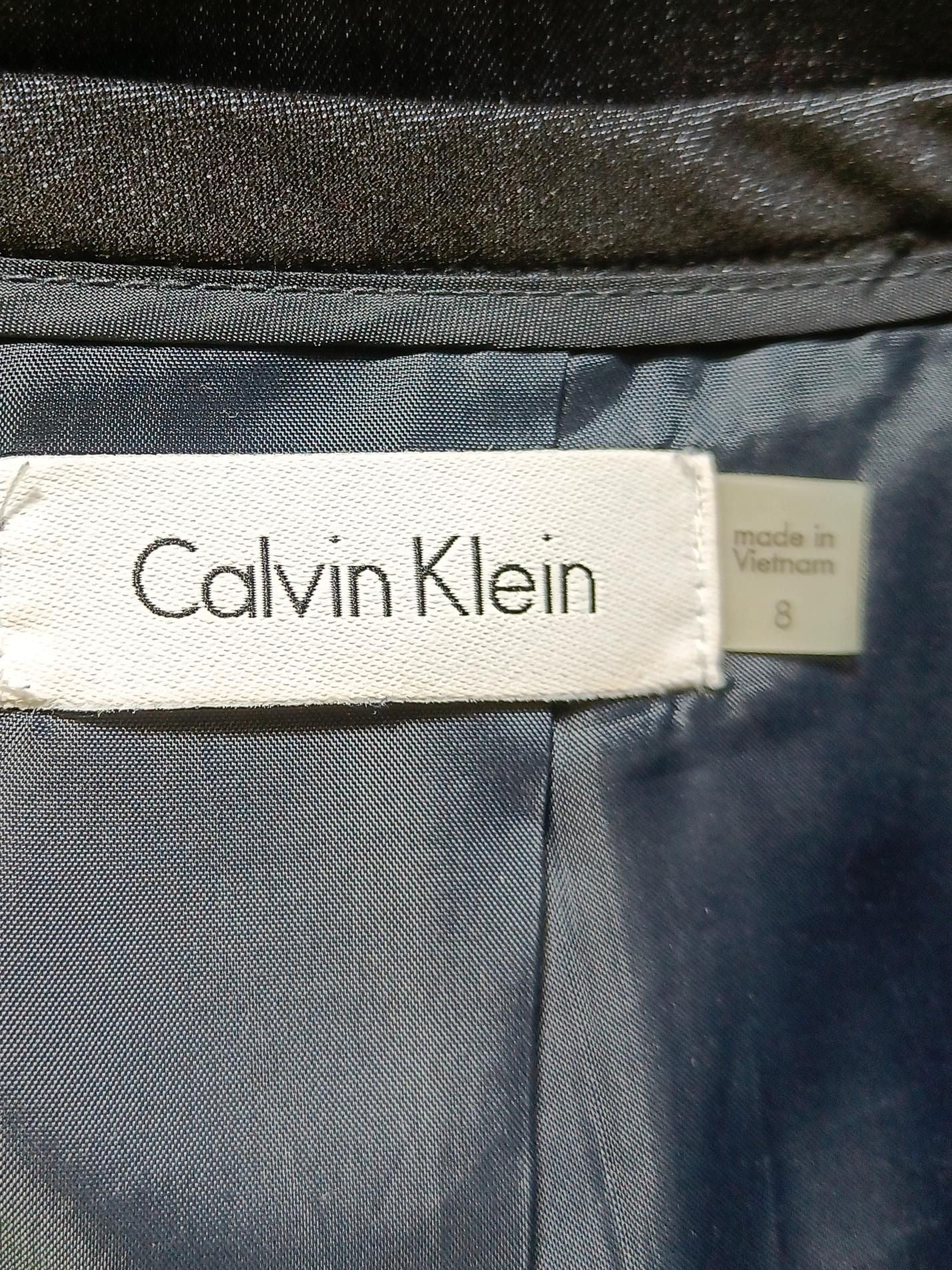 Calvin Klein Women's Midi Skirt UK 12 Black Polyester - Image 5