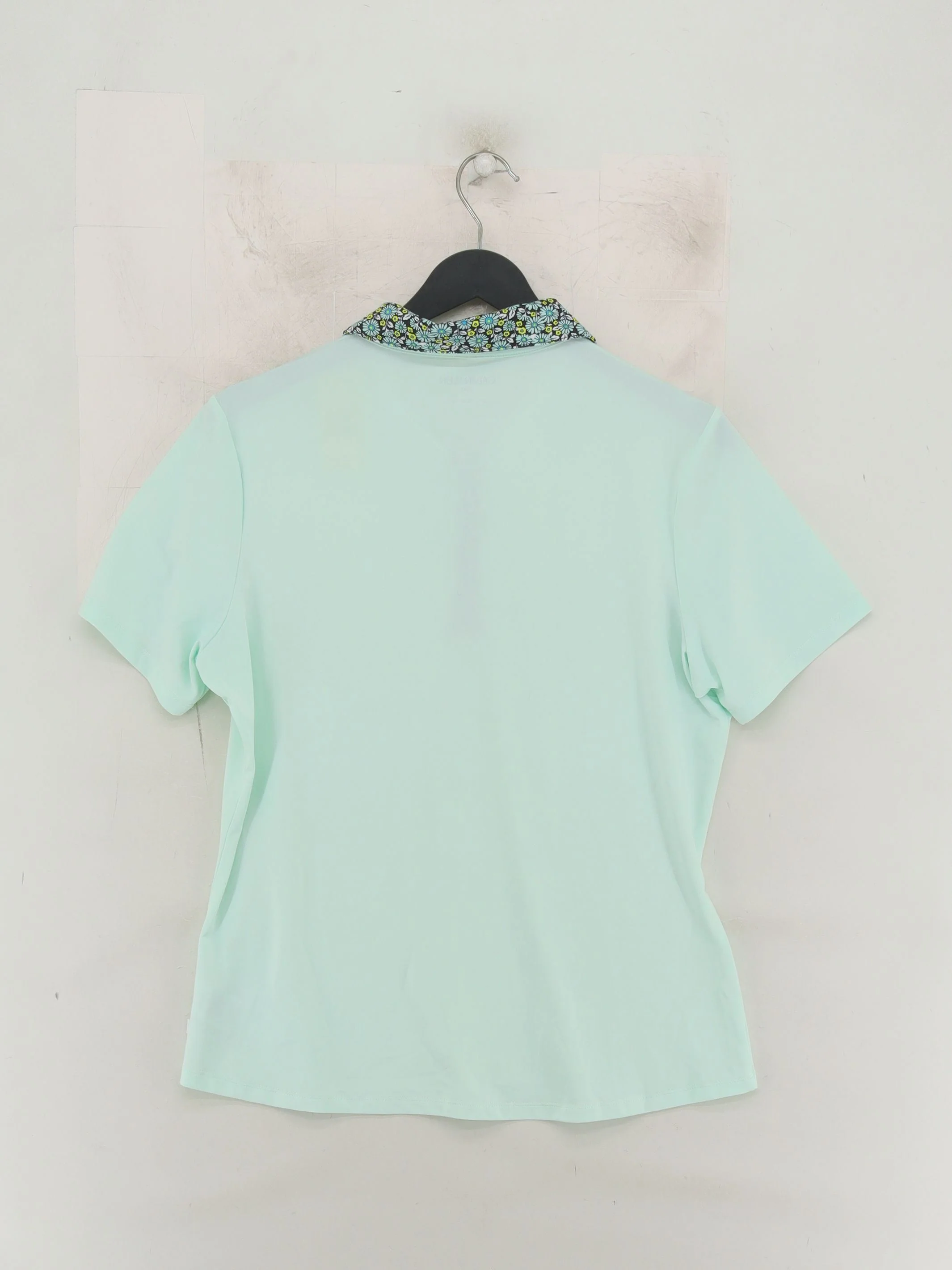 Calvin Klein Women's Polo UK 14 Green Polyester with Elastane Basic - Image 2