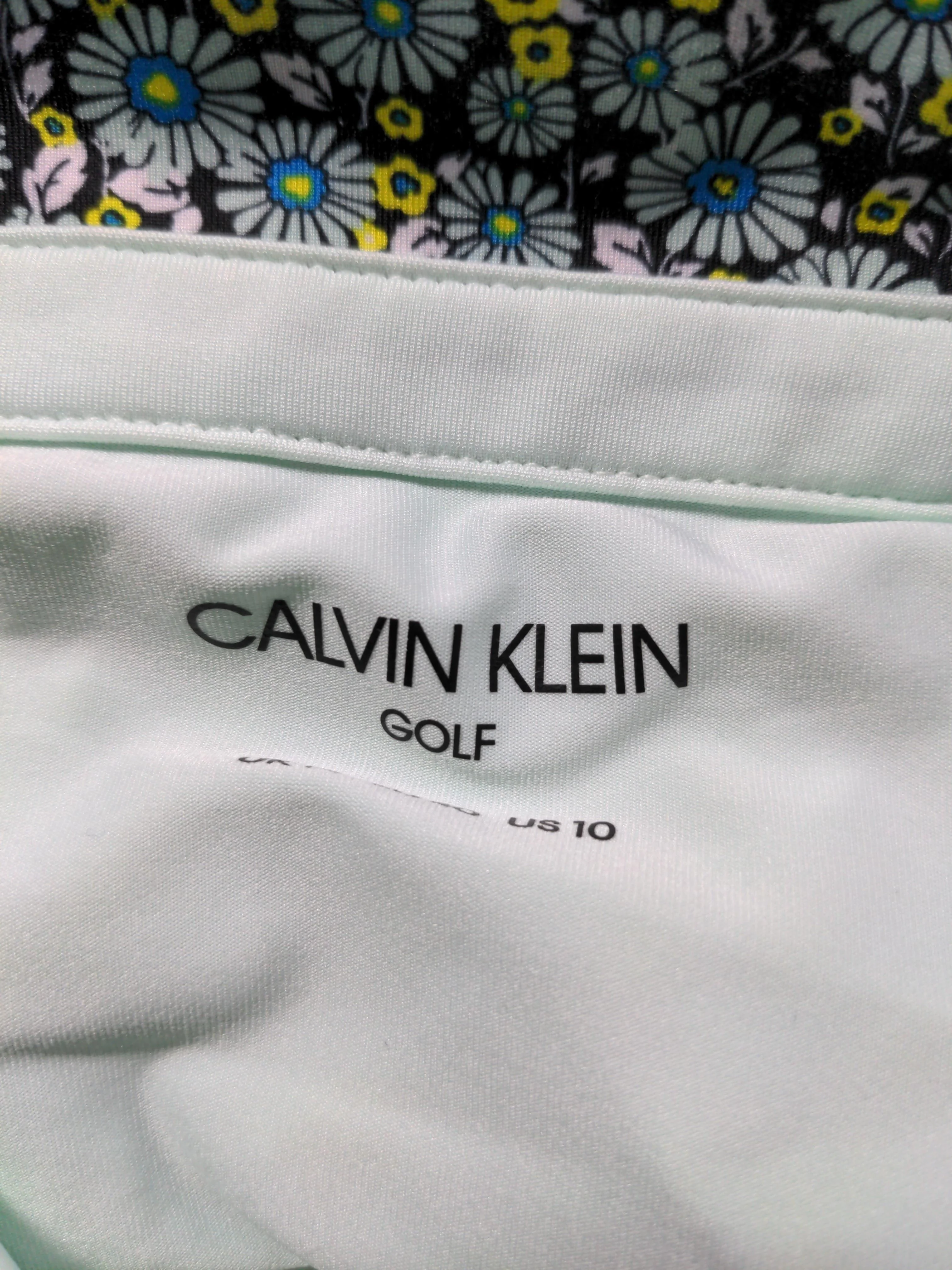 Calvin Klein Women's Polo UK 14 Green Polyester with Elastane Basic - Image 5