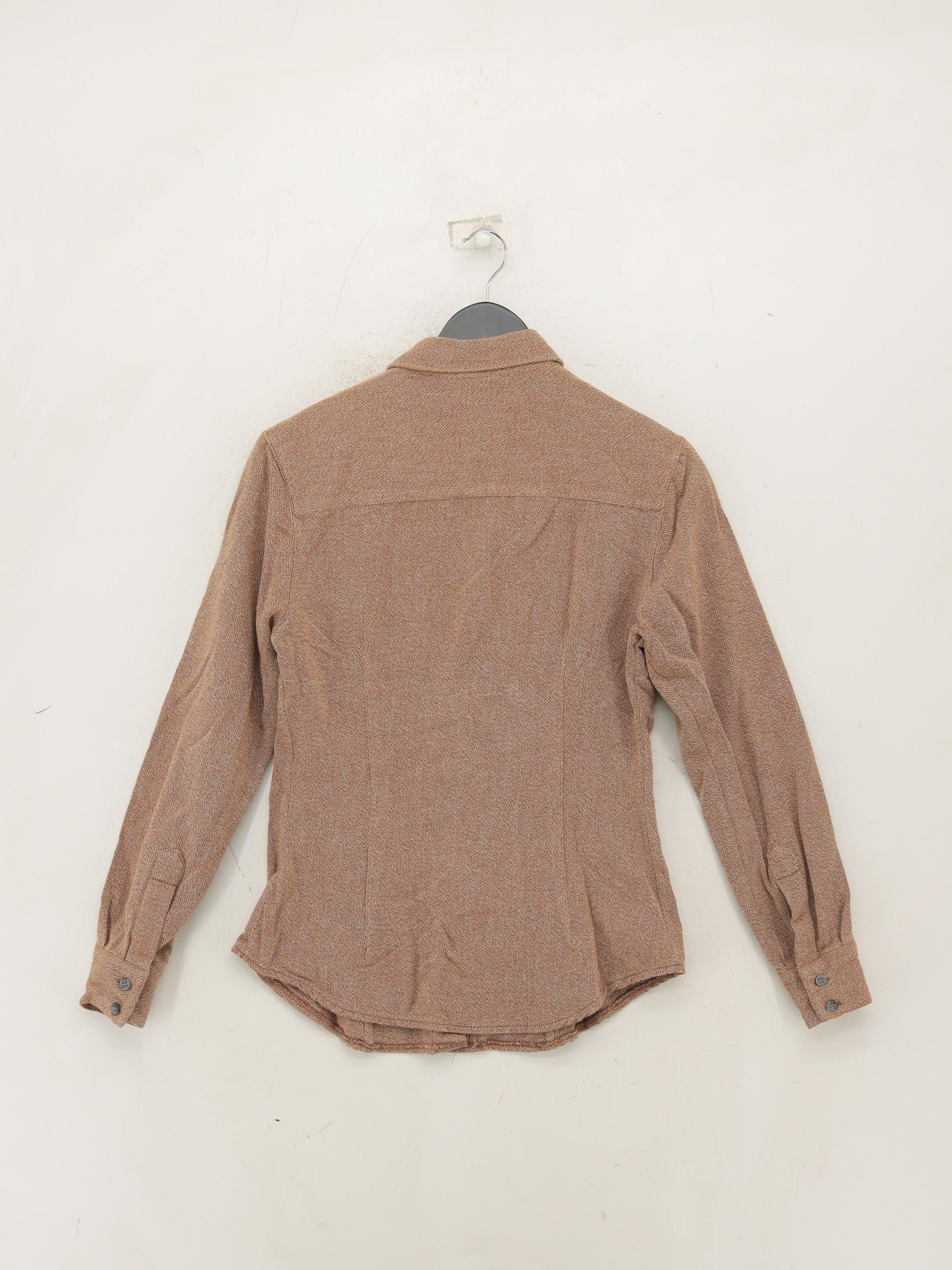 Calvin Klein Women's Shirt M Brown 100% Cotton Long Sleeve Collared Basic - Image 2