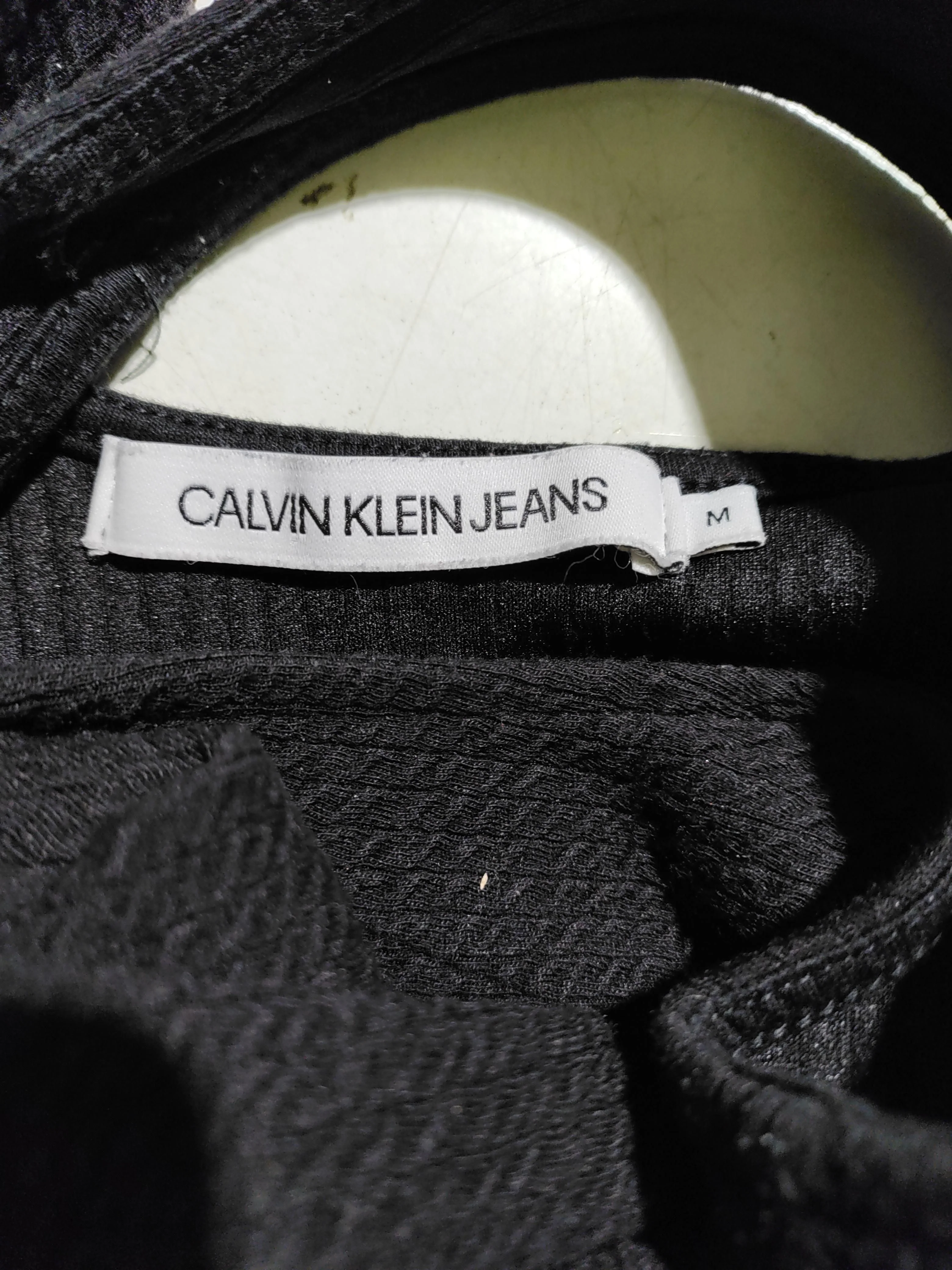 Calvin Klein Women's T-Shirt M Black Polyester with Cotton Basic - Image 5