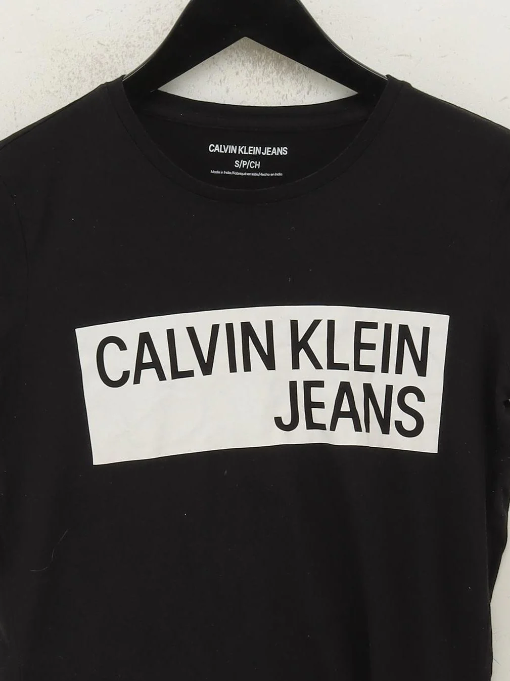 Calvin Klein Women's T-Shirt S Black Cotton with Lyocell Modal Basic - Image 3