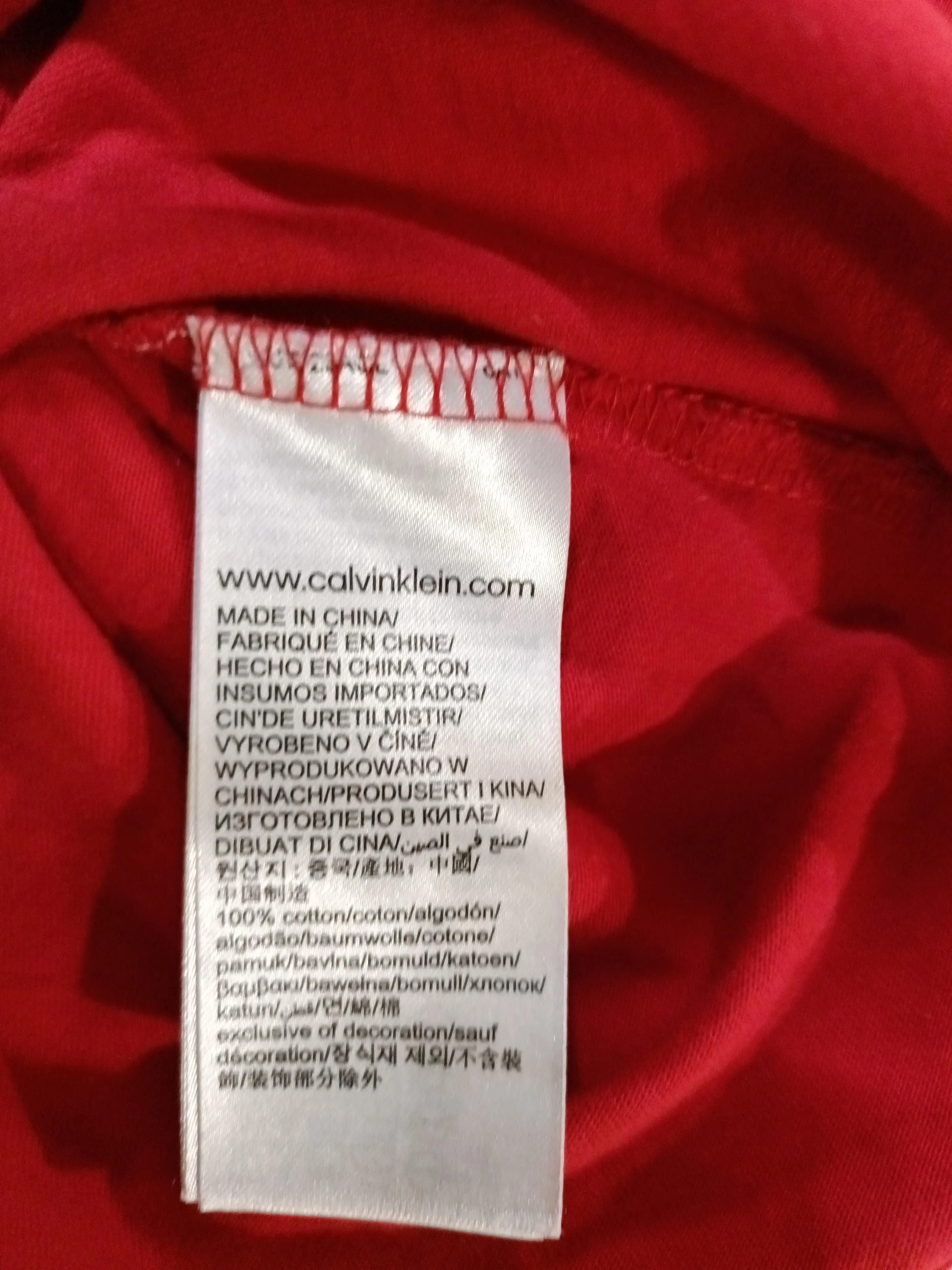 Calvin Klein Women's T-Shirt S Red 100% Cotton Basic - Image 7