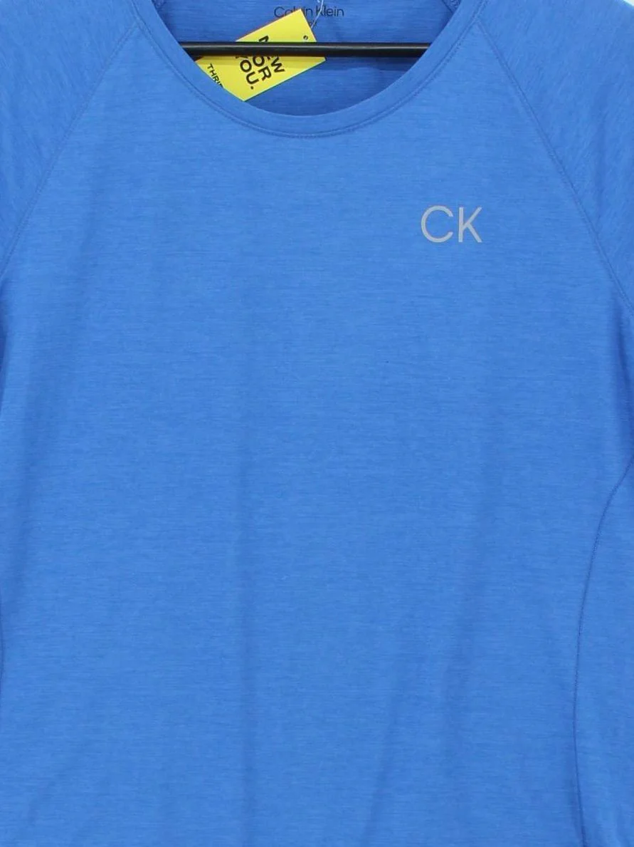 Calvin Klein Women's T-Shirt XL Blue Polyester with Elastane Basic - Image 3