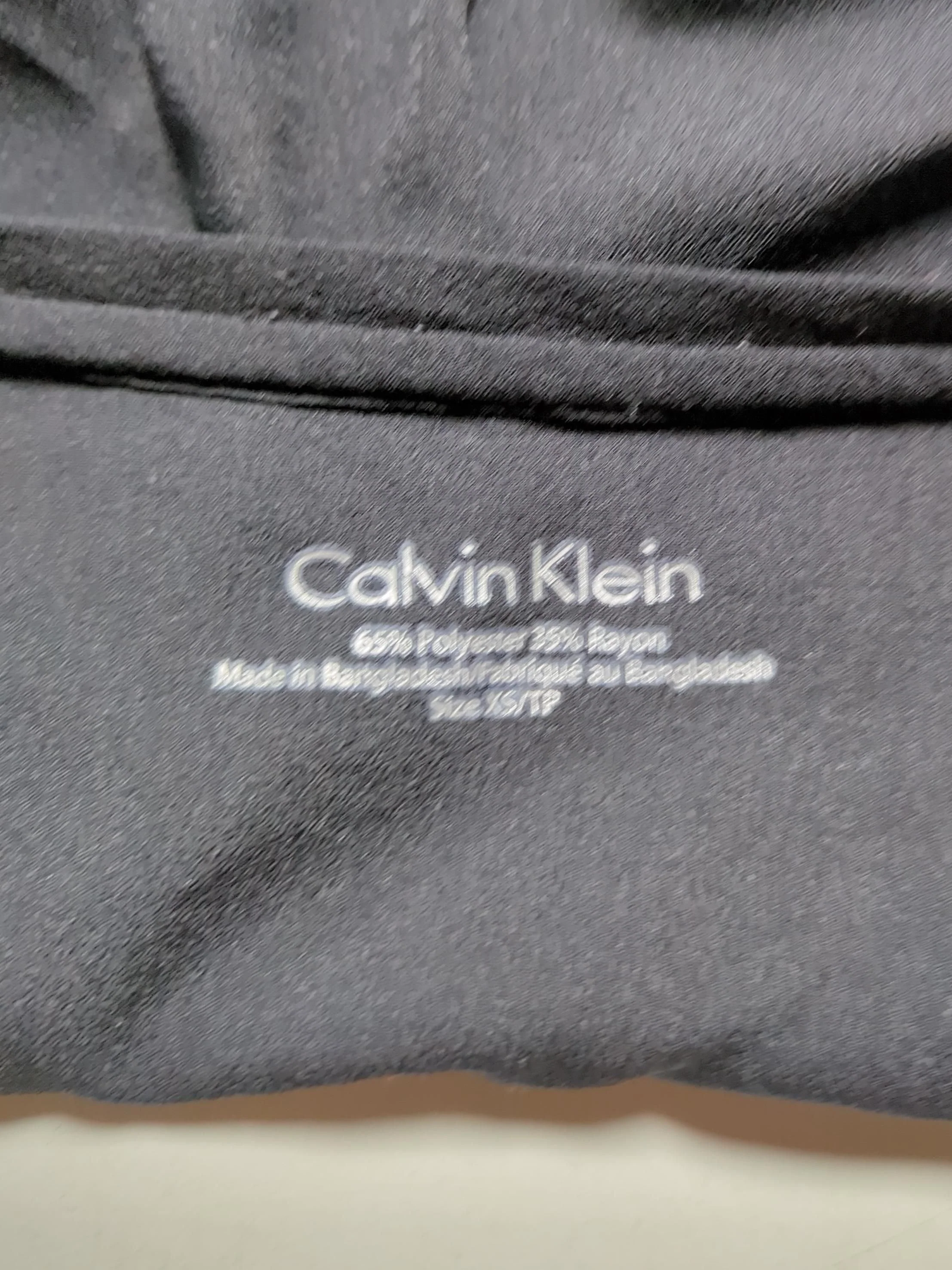Calvin Klein Women's T-Shirt XXS Black Polyester with Rayon Basic - Image 5