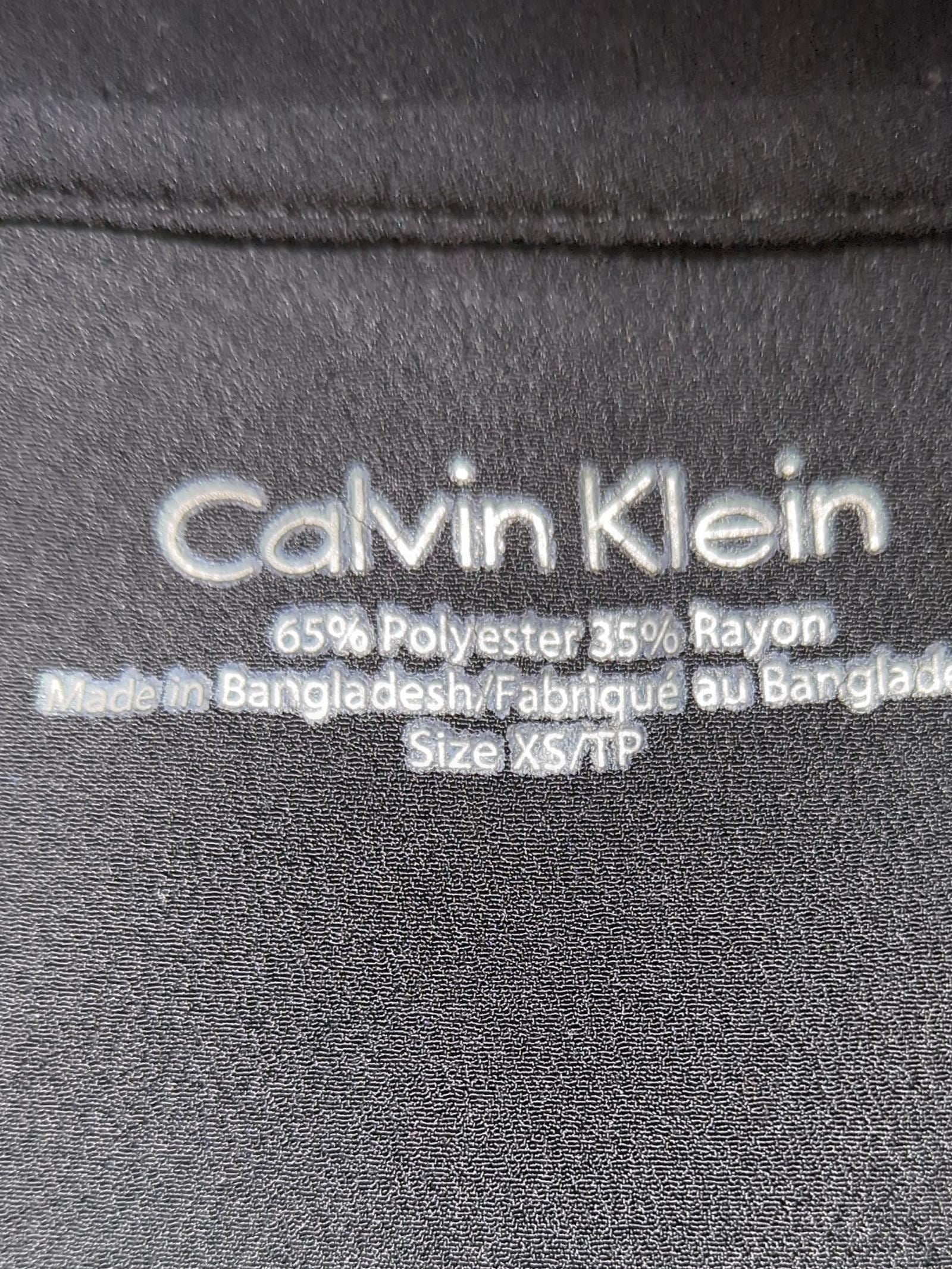 Calvin Klein Women's T-Shirt XXS Black Polyester with Rayon Basic - Image 6