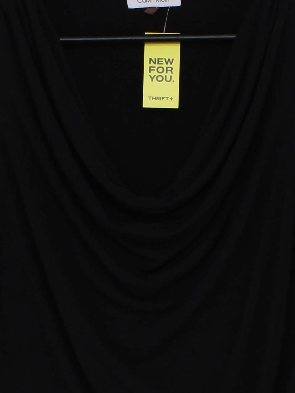 Calvin Klein Women's Top L Black Polyester with Spandex Sleeveless V-Neck Basic - Image 3