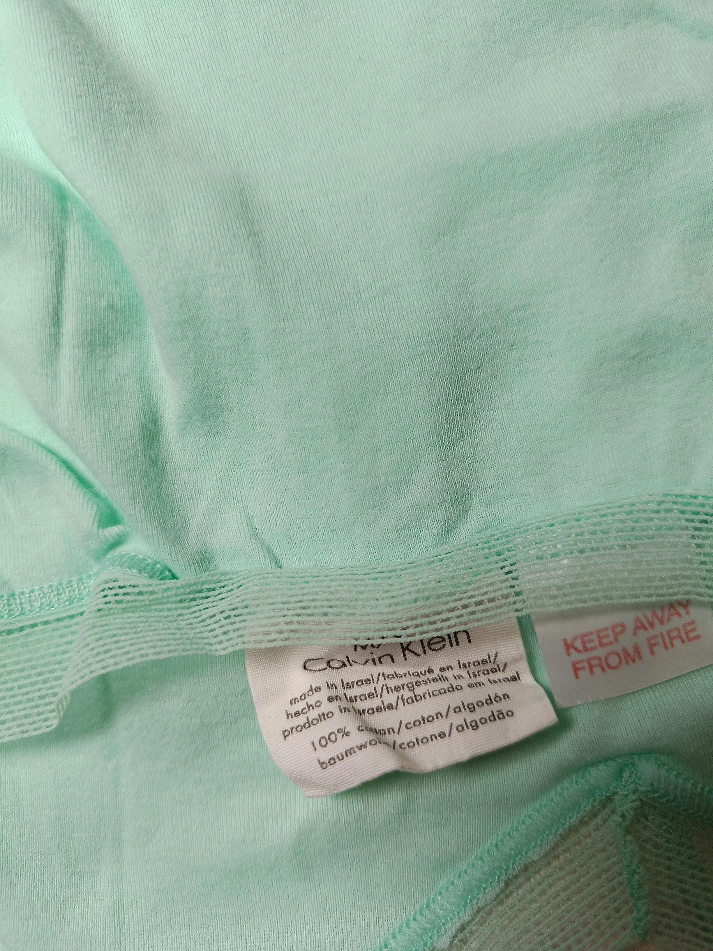 Calvin Klein Women's Top M Green 100% Cotton Sleeveless V-Neck Basic - Image 7