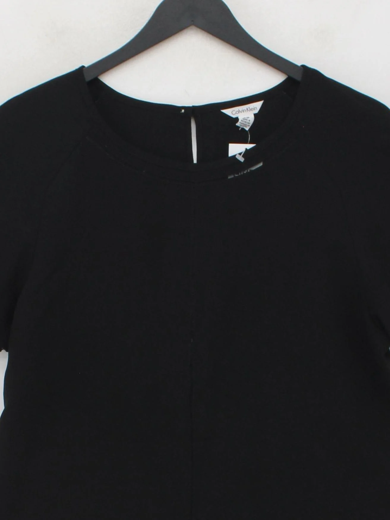 Calvin Klein Women's Top S Black 100% Polyester Short Sleeve Round Neck Basic - Image 3