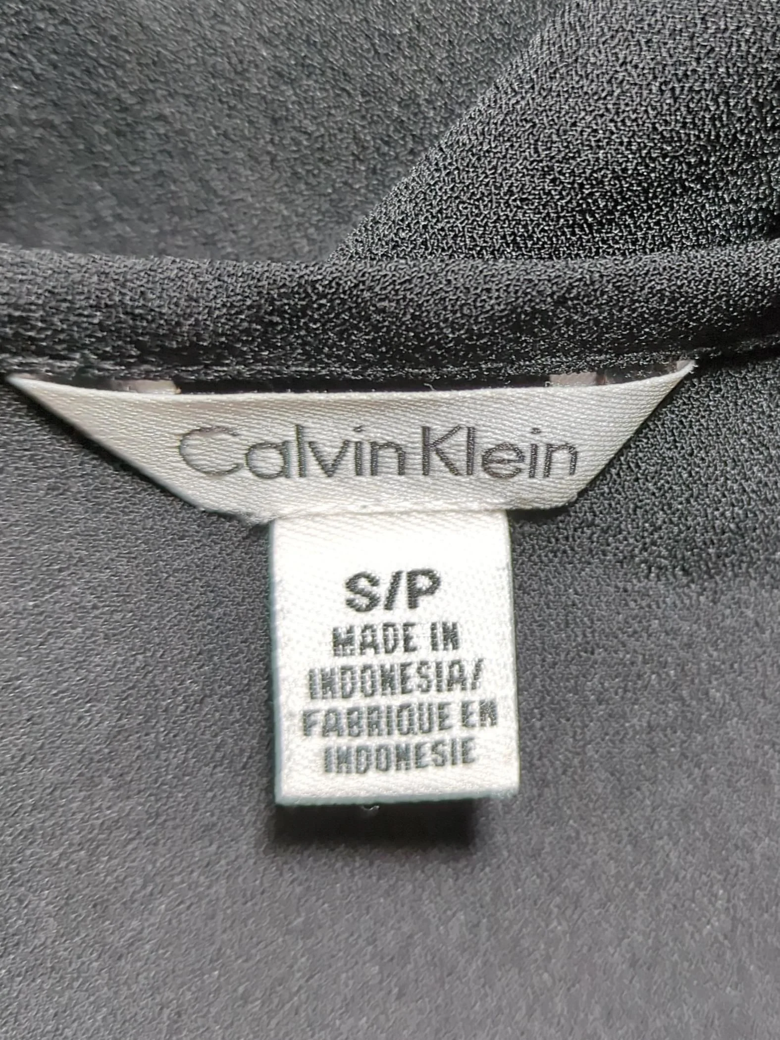 Calvin Klein Women's Top S Black 100% Polyester Short Sleeve Round Neck Basic - Image 5