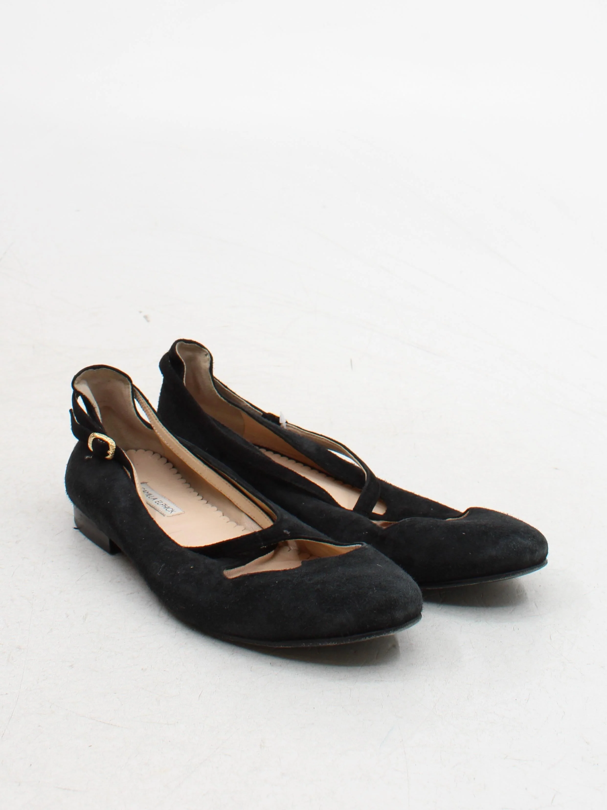 Camilla Elphick Women's Flat Shoes UK 6.5 Black 100% Suede Mary Jane - Image 4
