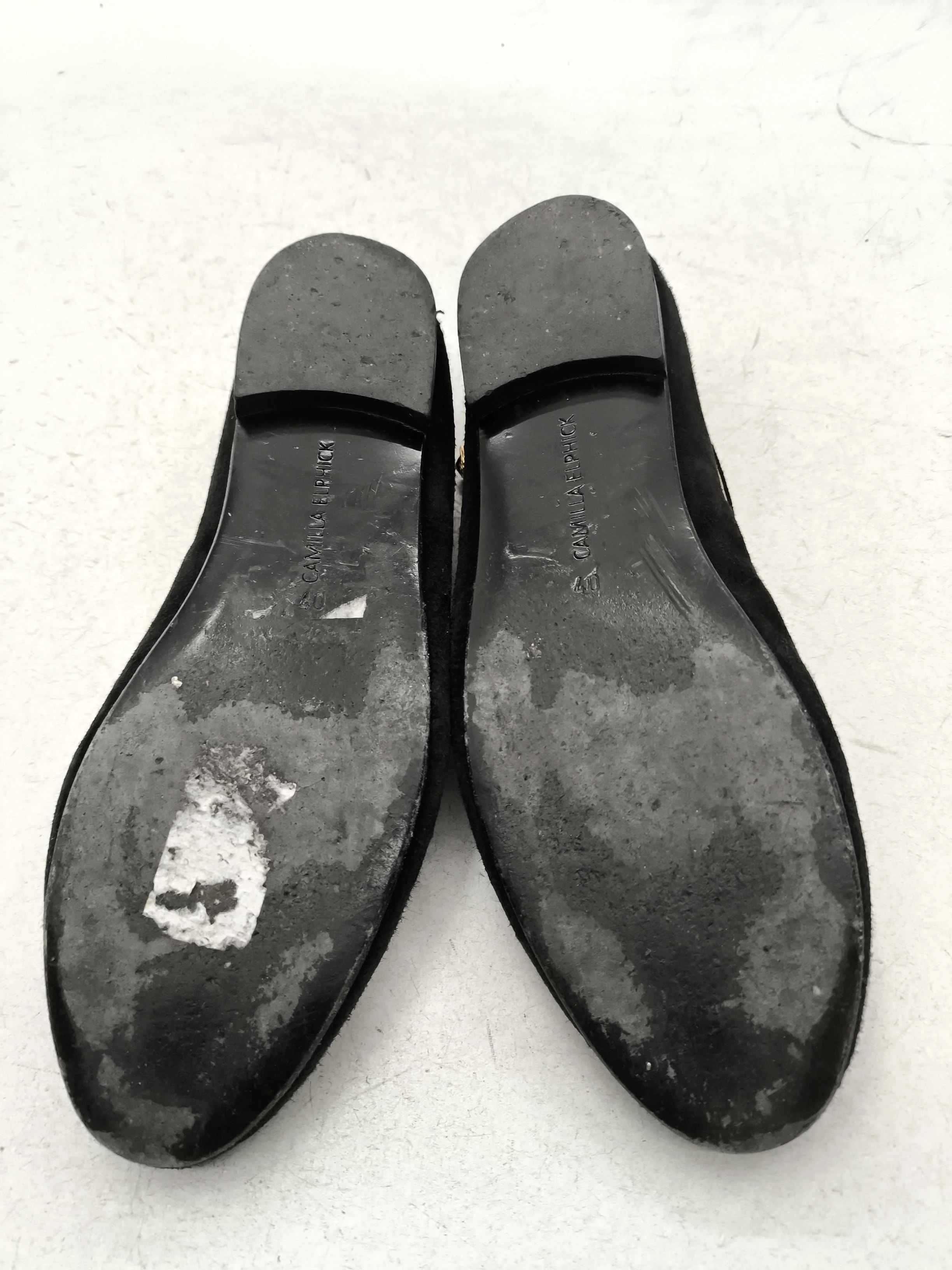 Camilla Elphick Women's Flat Shoes UK 6.5 Black 100% Suede Mary Jane - Image 7