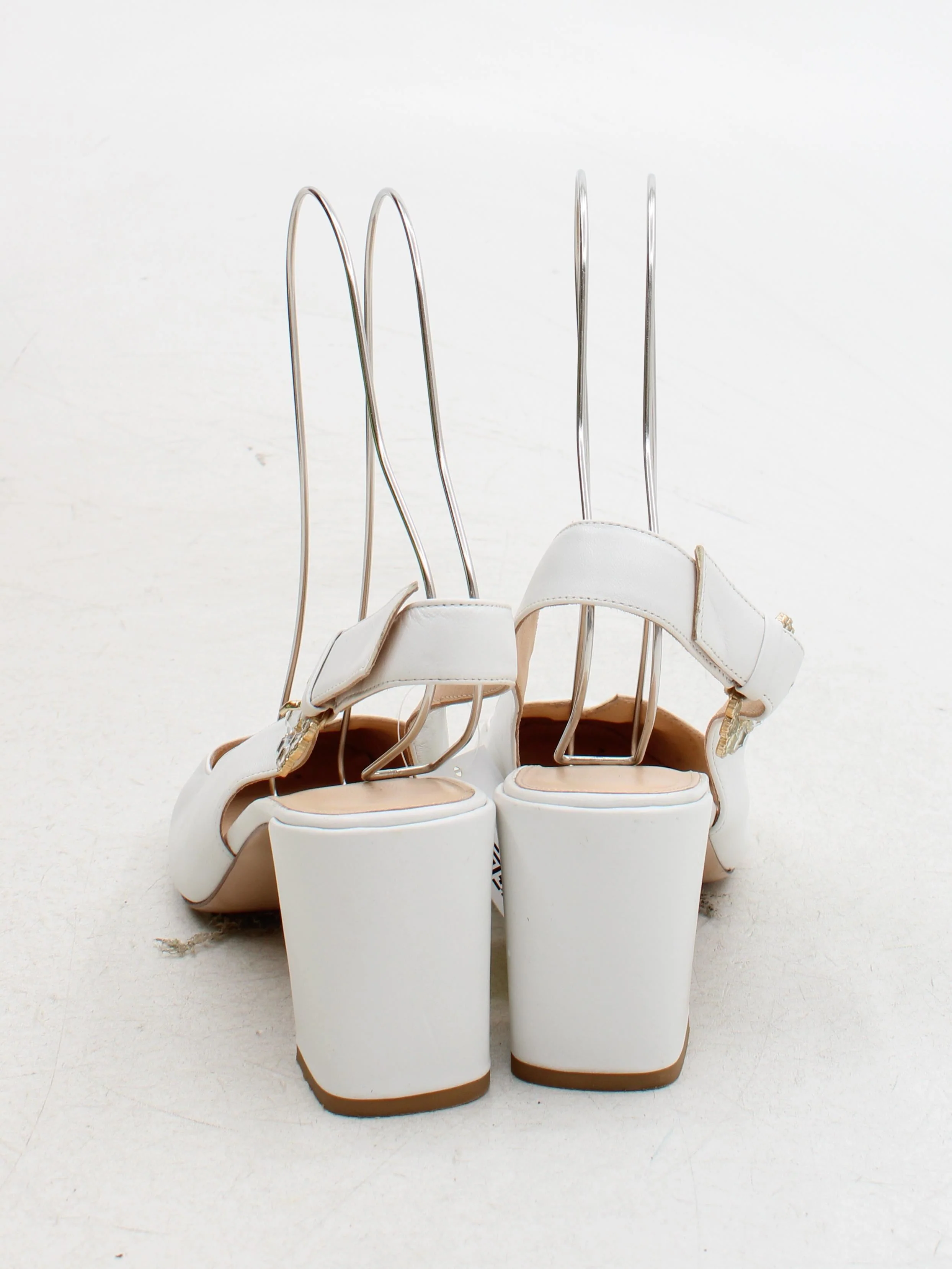 Camilla Elphick Women's Heels UK 7 White 100% Leather Court - Image 3