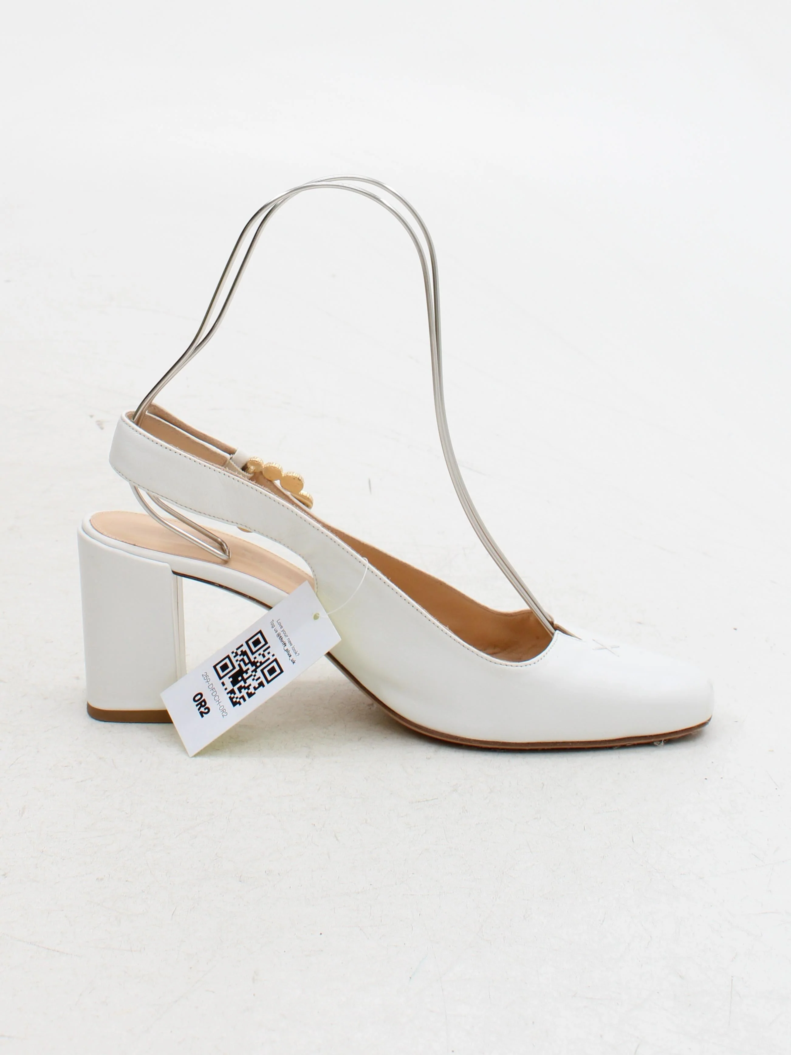 Camilla Elphick Women's Heels UK 7 White 100% Leather Court - Image 5