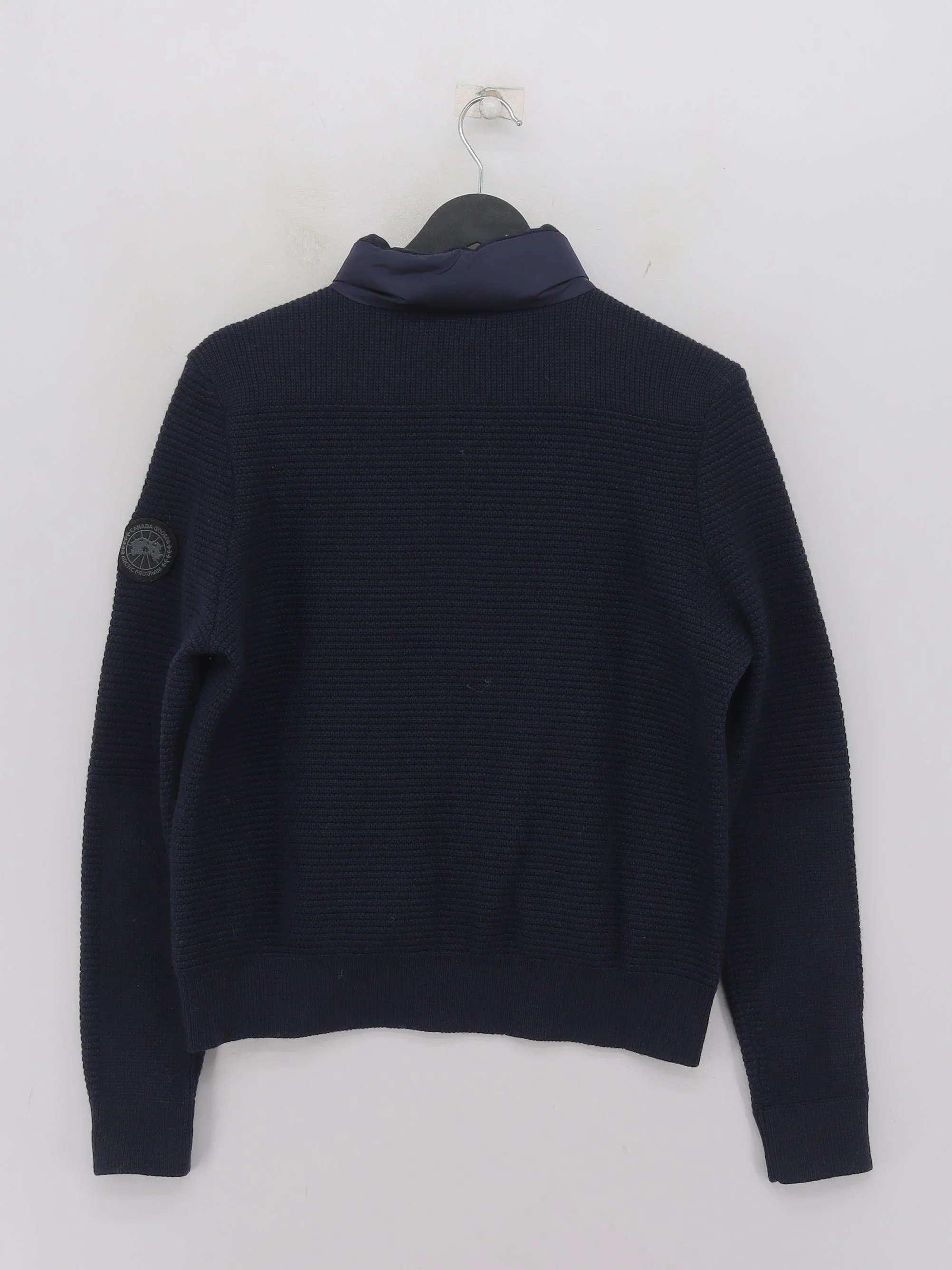 Canada Goose Women's Coat L Blue Wool with Nylon, Other Quilted - Image 2