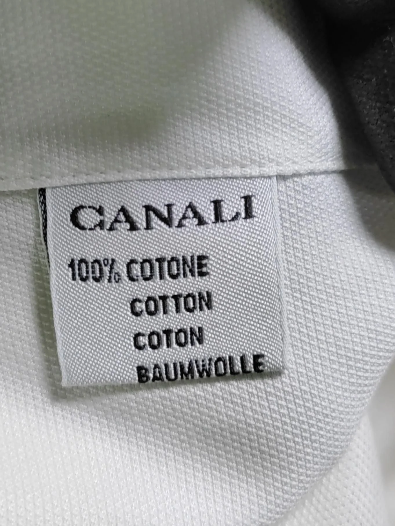 Canali Men's Shirt Chest: 44 in White 100% Cotton Basic - Image 6