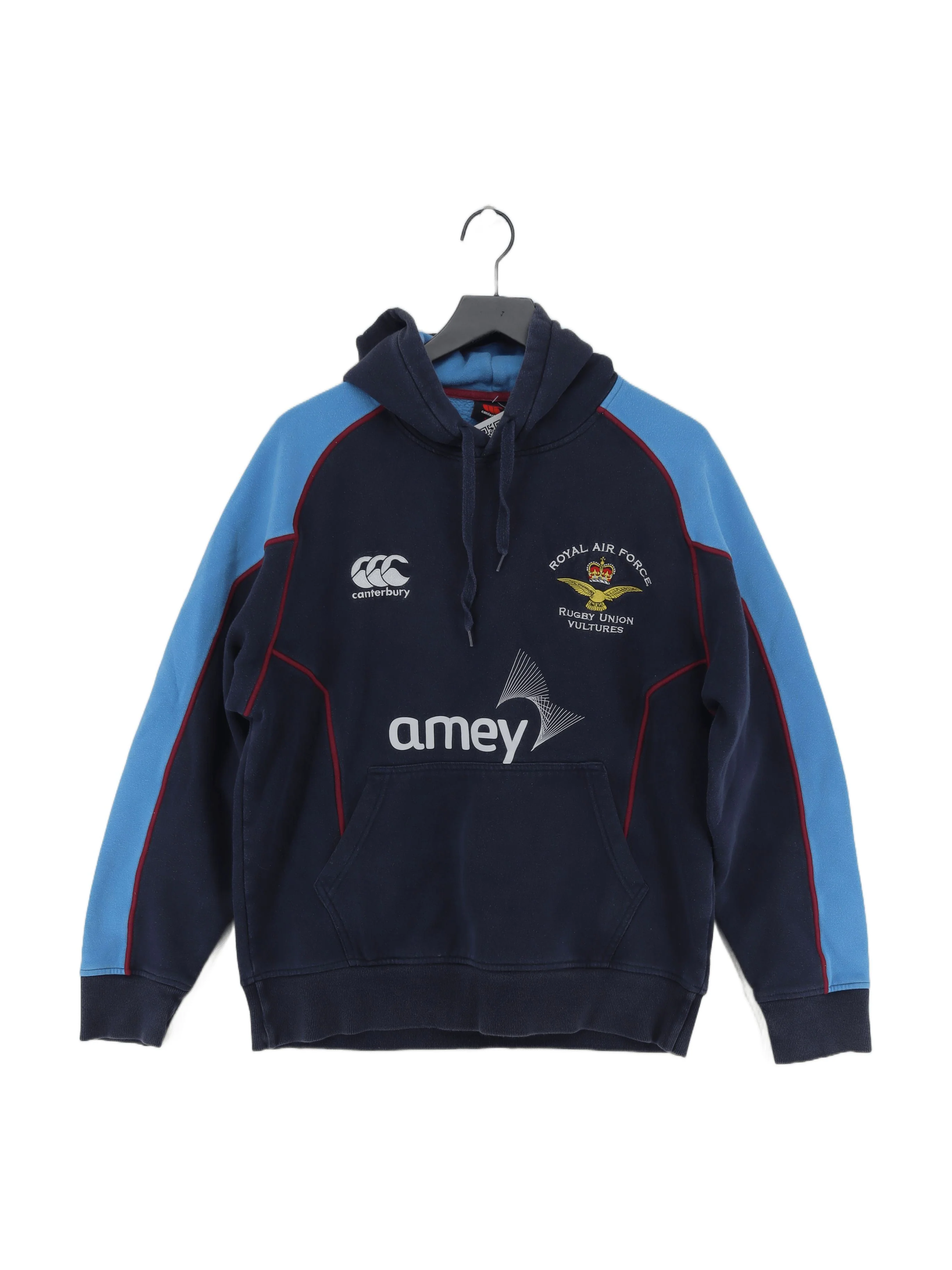 Canterbury Men's Hoodie L Blue Graphic Cotton with Polyester Pullover