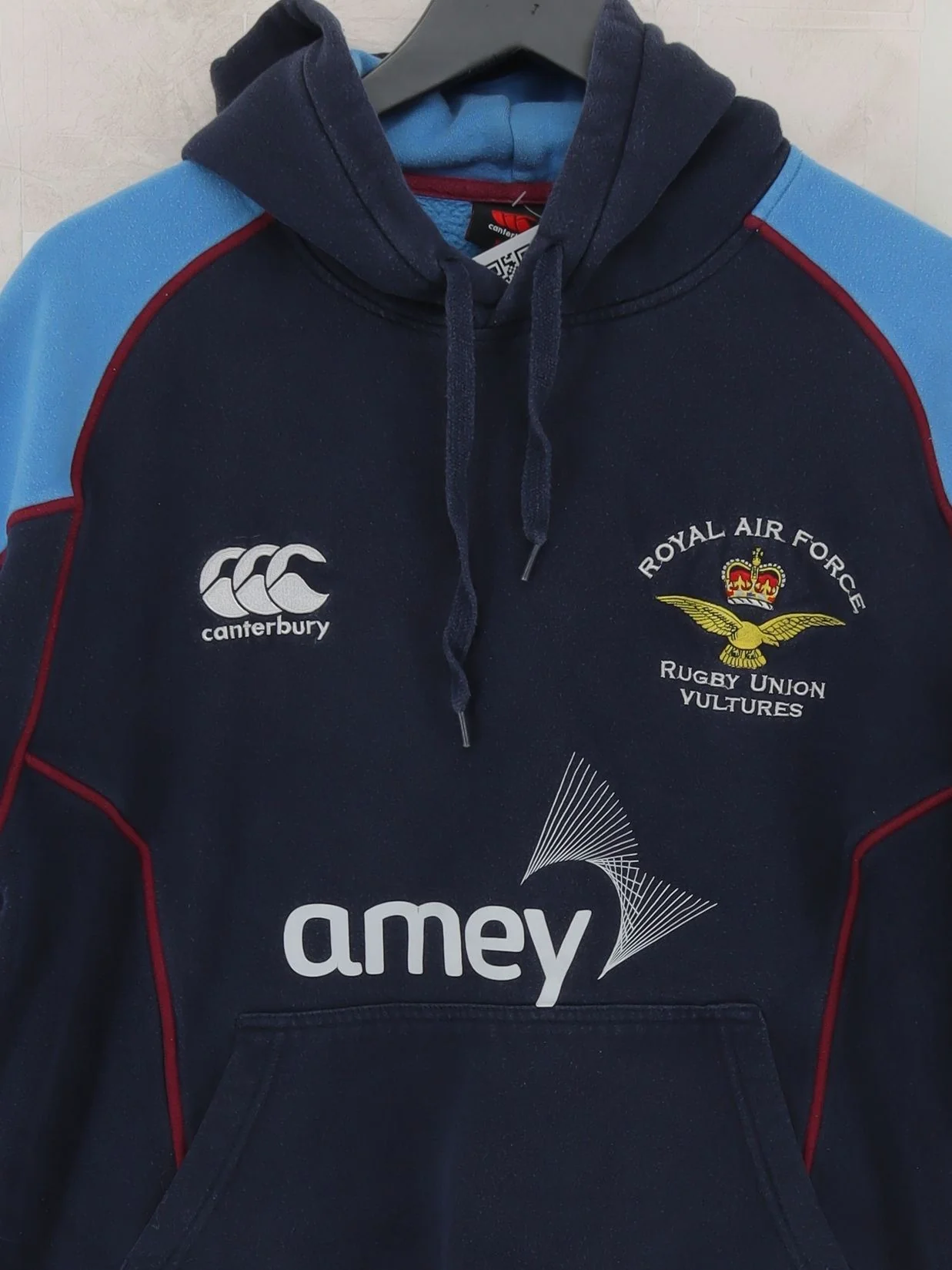 Canterbury Men's Hoodie L Blue Graphic Cotton with Polyester Pullover - Image 3
