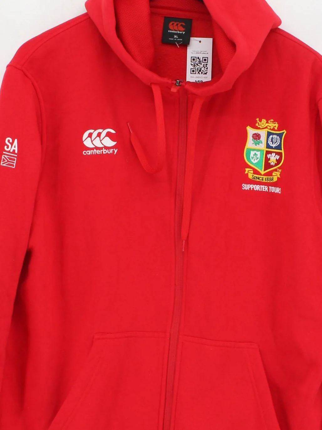 Canterbury Men's Hoodie XL Red Graphic Cotton with Polyester Pullover - Image 3