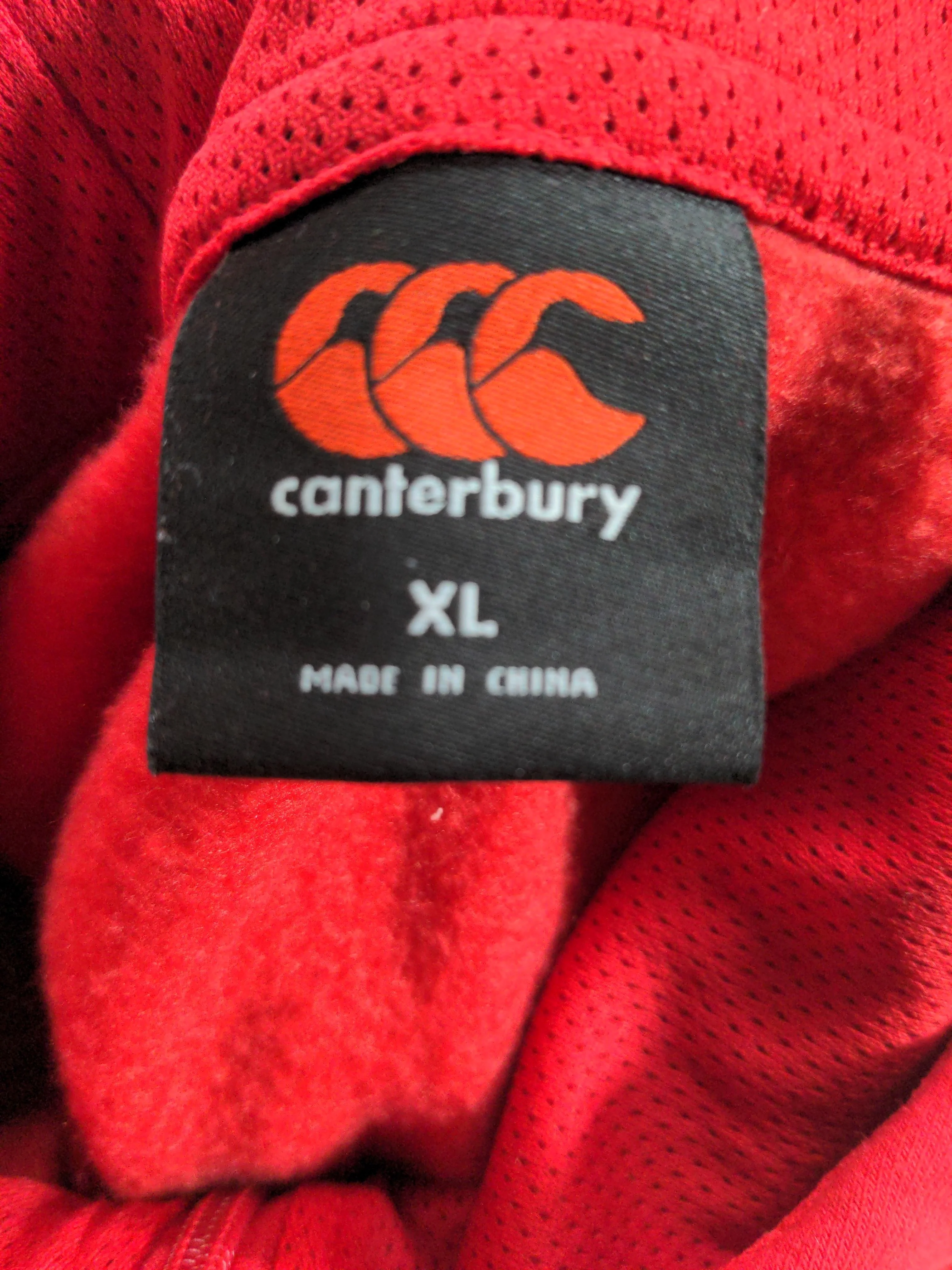 Canterbury Men's Hoodie XL Red Graphic Cotton with Polyester Pullover - Image 5