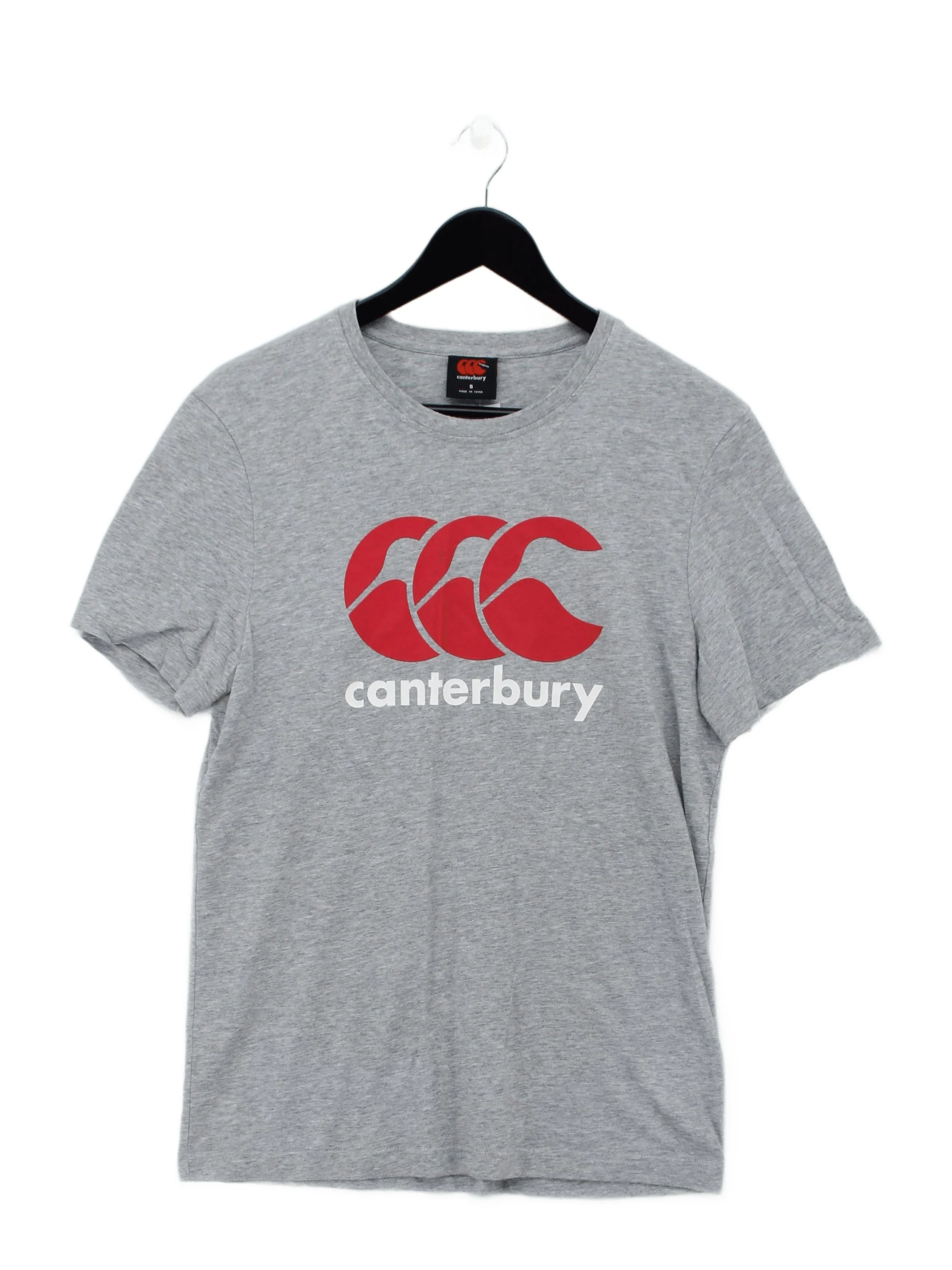 Canterbury Men's T-Shirt S Grey Cotton with Polyester Basic