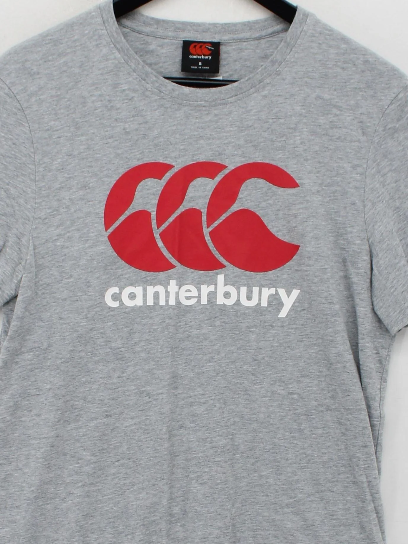Canterbury Men's T-Shirt S Grey Cotton with Polyester Basic - Image 3