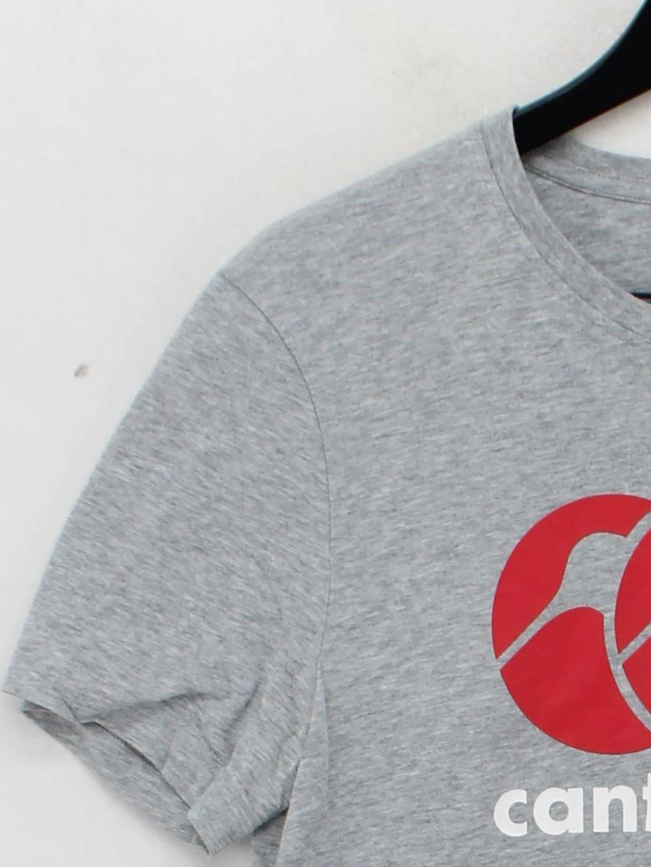 Canterbury Men's T-Shirt S Grey Cotton with Polyester Basic - Image 4