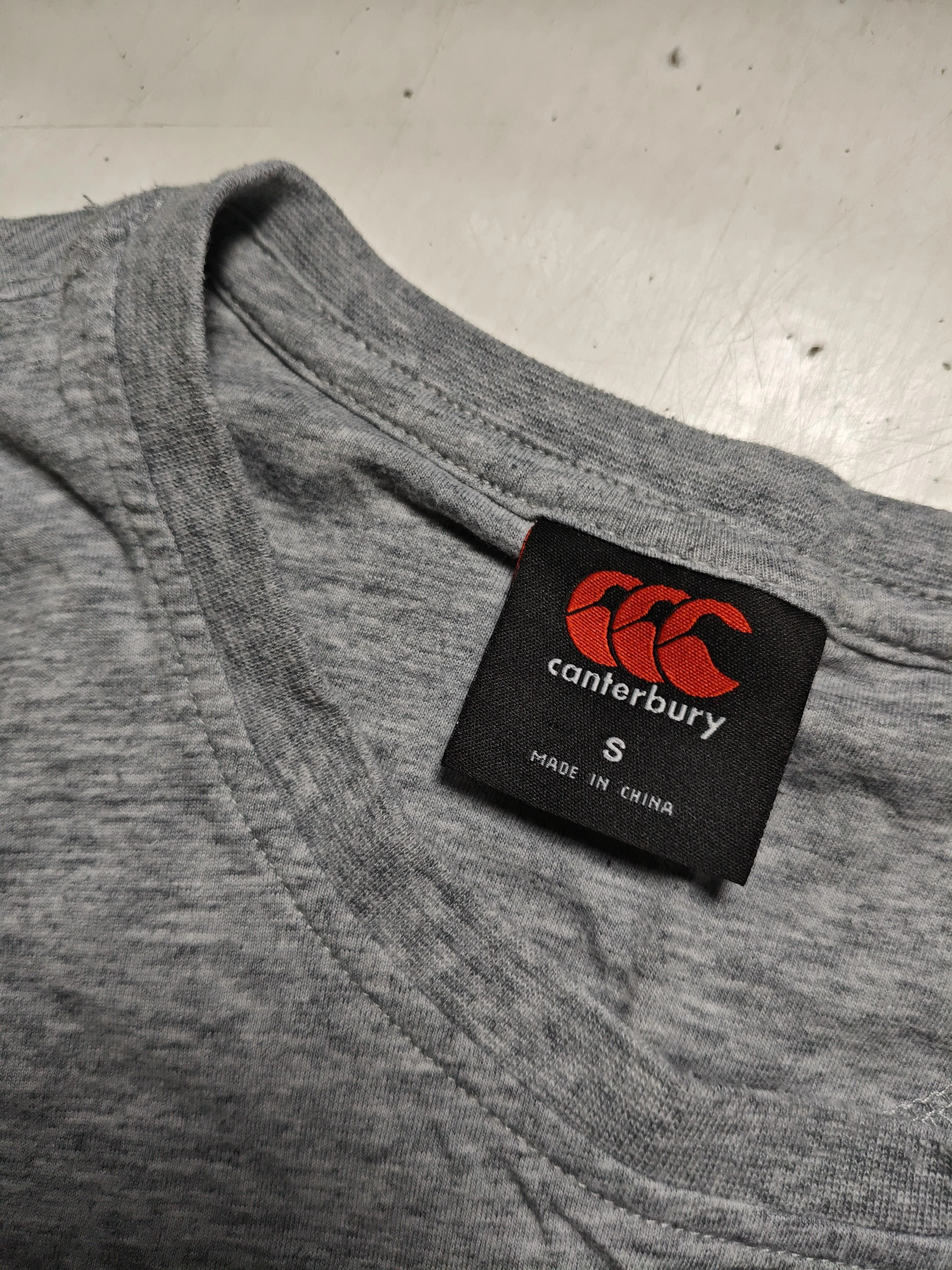 Canterbury Men's T-Shirt S Grey Cotton with Polyester Basic - Image 5