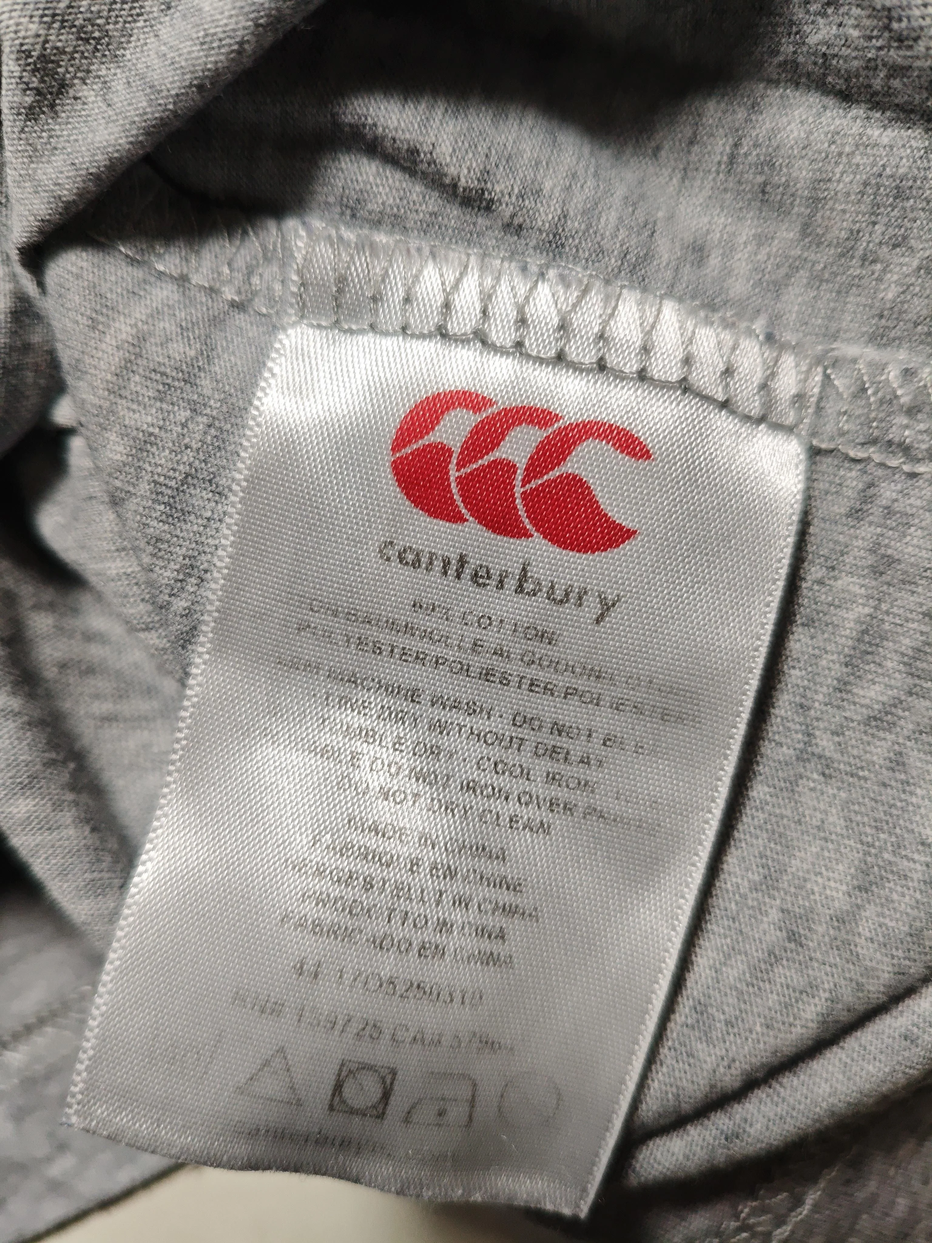 Canterbury Men's T-Shirt S Grey Cotton with Polyester Basic - Image 6
