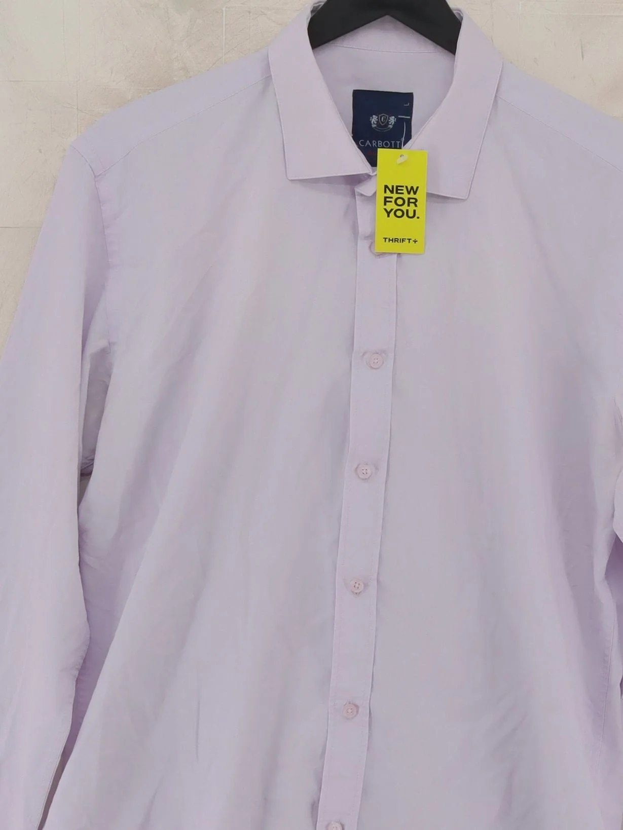 Carbotti Men's Shirt L Purple 100% Other Basic - Image 3
