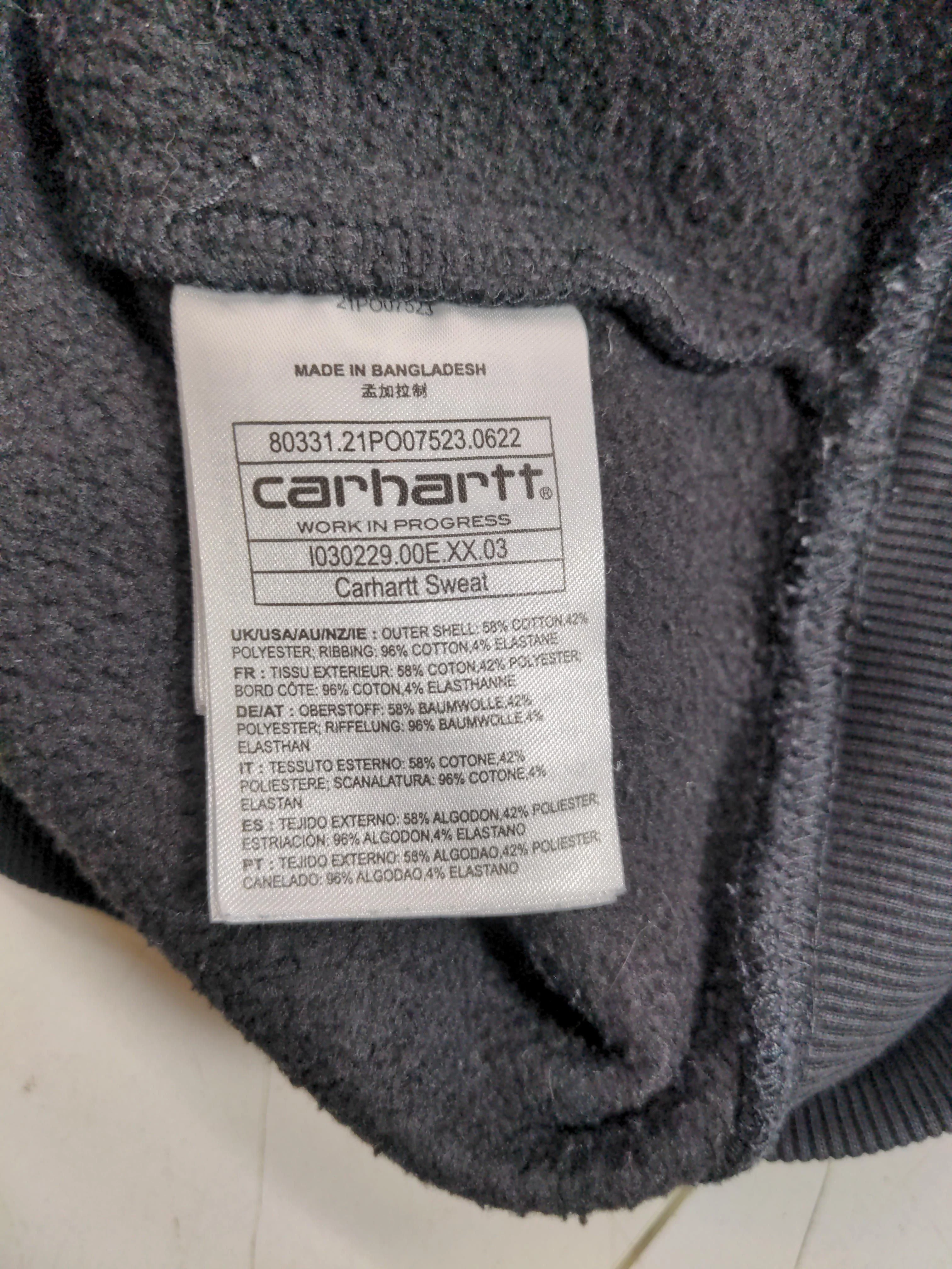 Carhartt Men's Hoodie L Black Cotton with Polyester, Elastane Pullover - Image 6