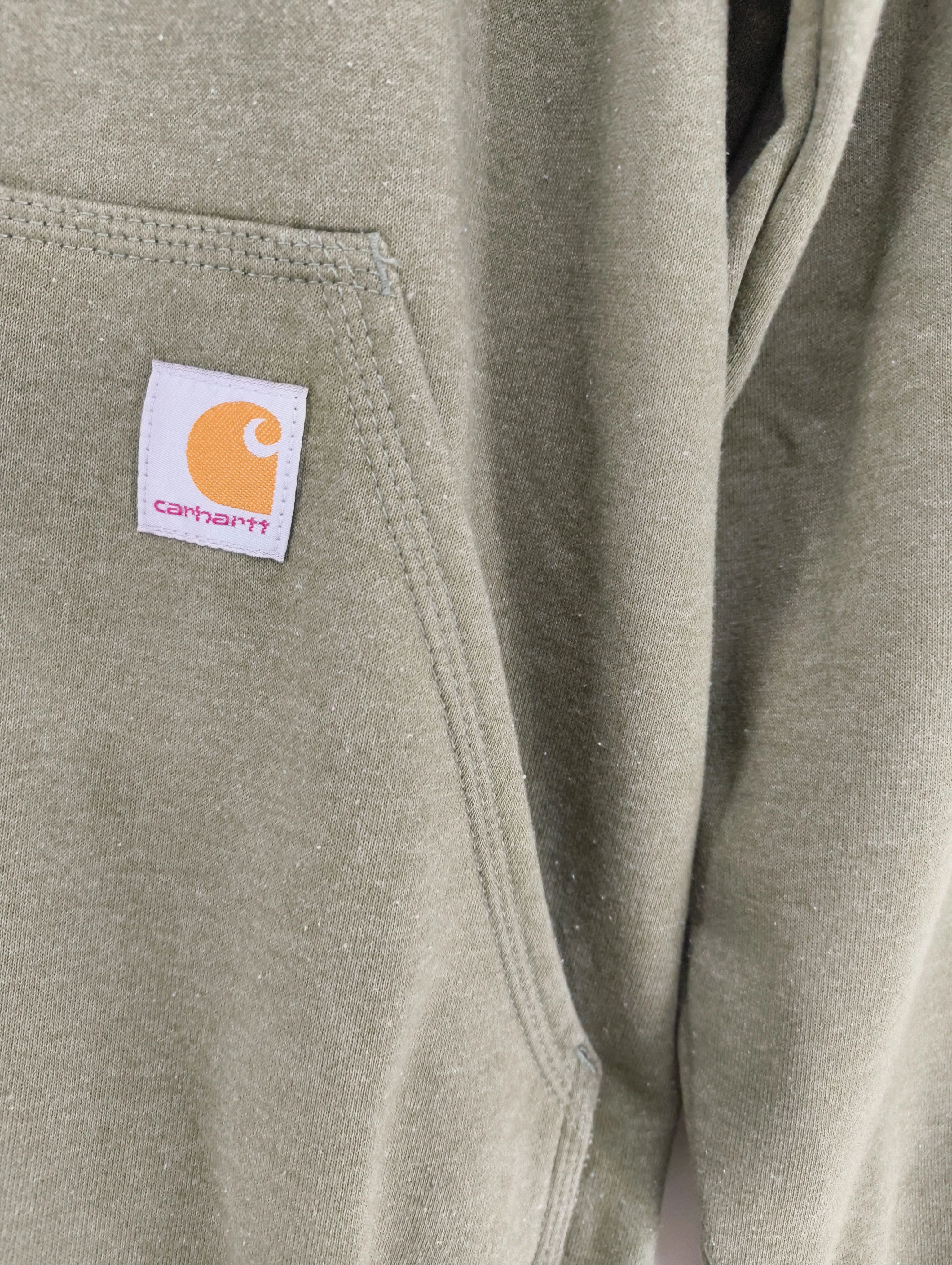 Carhartt Men's Hoodie M Green Graphic Cotton with Polyester Pullover - Image 5