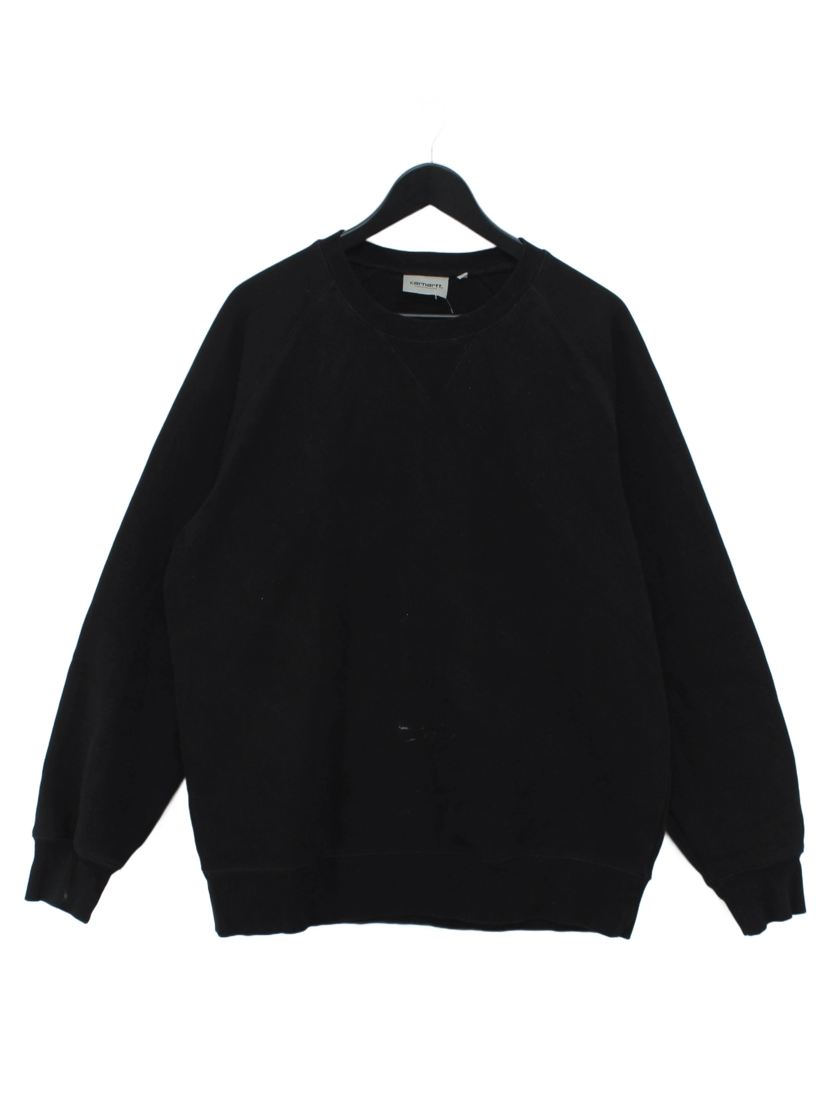 Carhartt Men's Hoodie XL Black Cotton with Polyester, Elastane Pullover