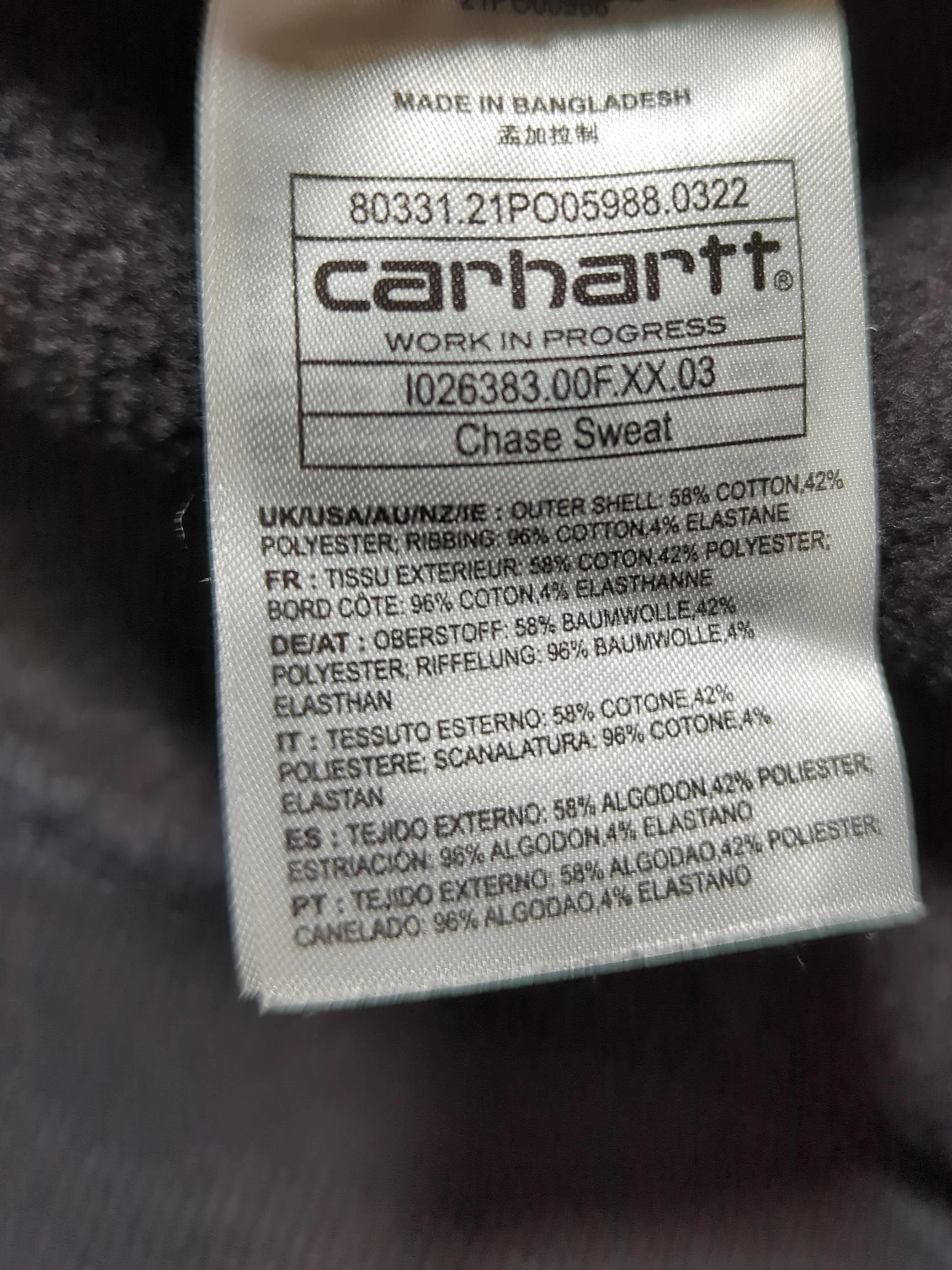 Carhartt Men's Hoodie XL Black Cotton with Polyester, Elastane Pullover - Image 11