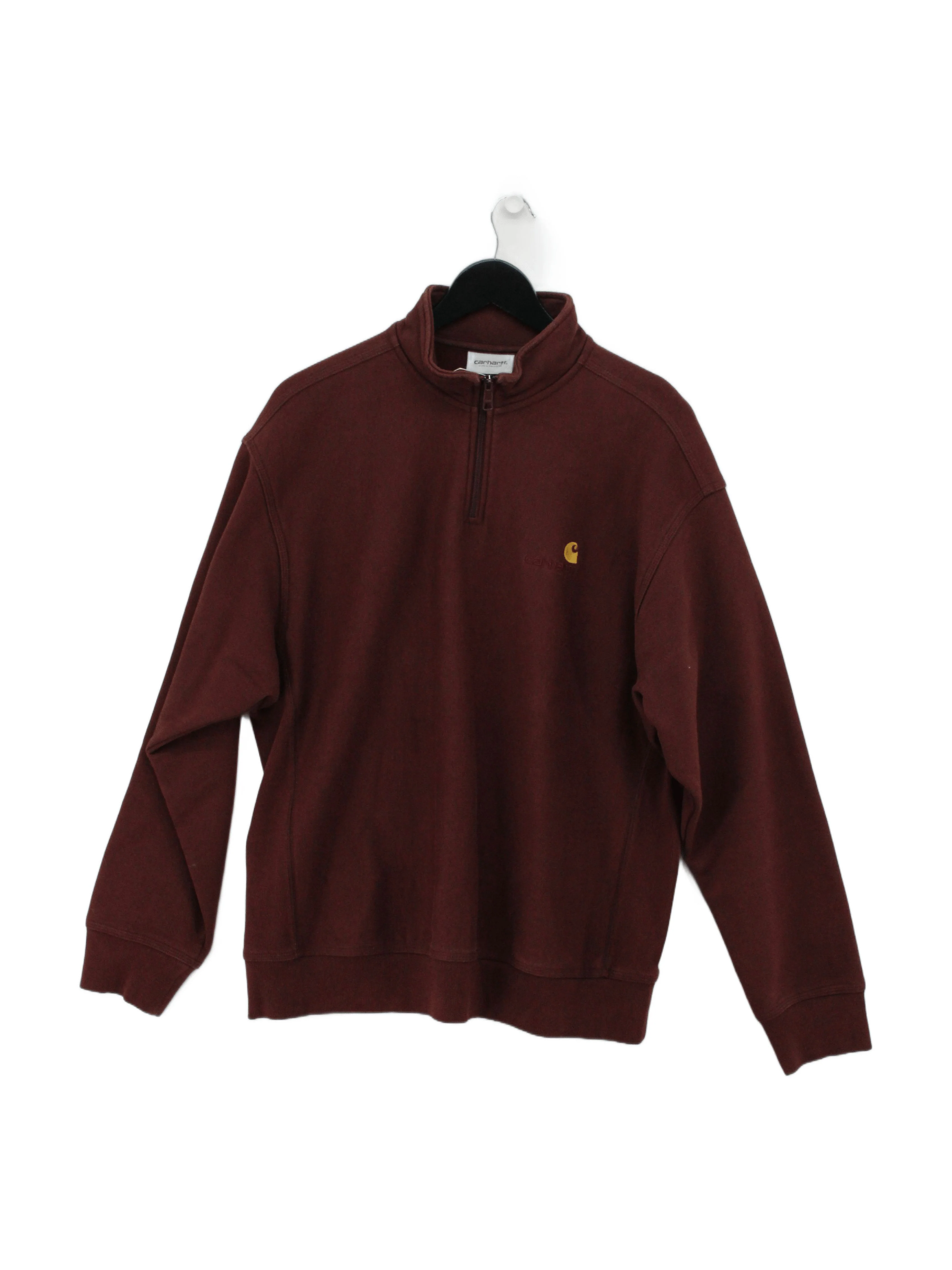 Carhartt Men's Hoodie XXL Brown Cotton with Polyester, Elastane Pullover