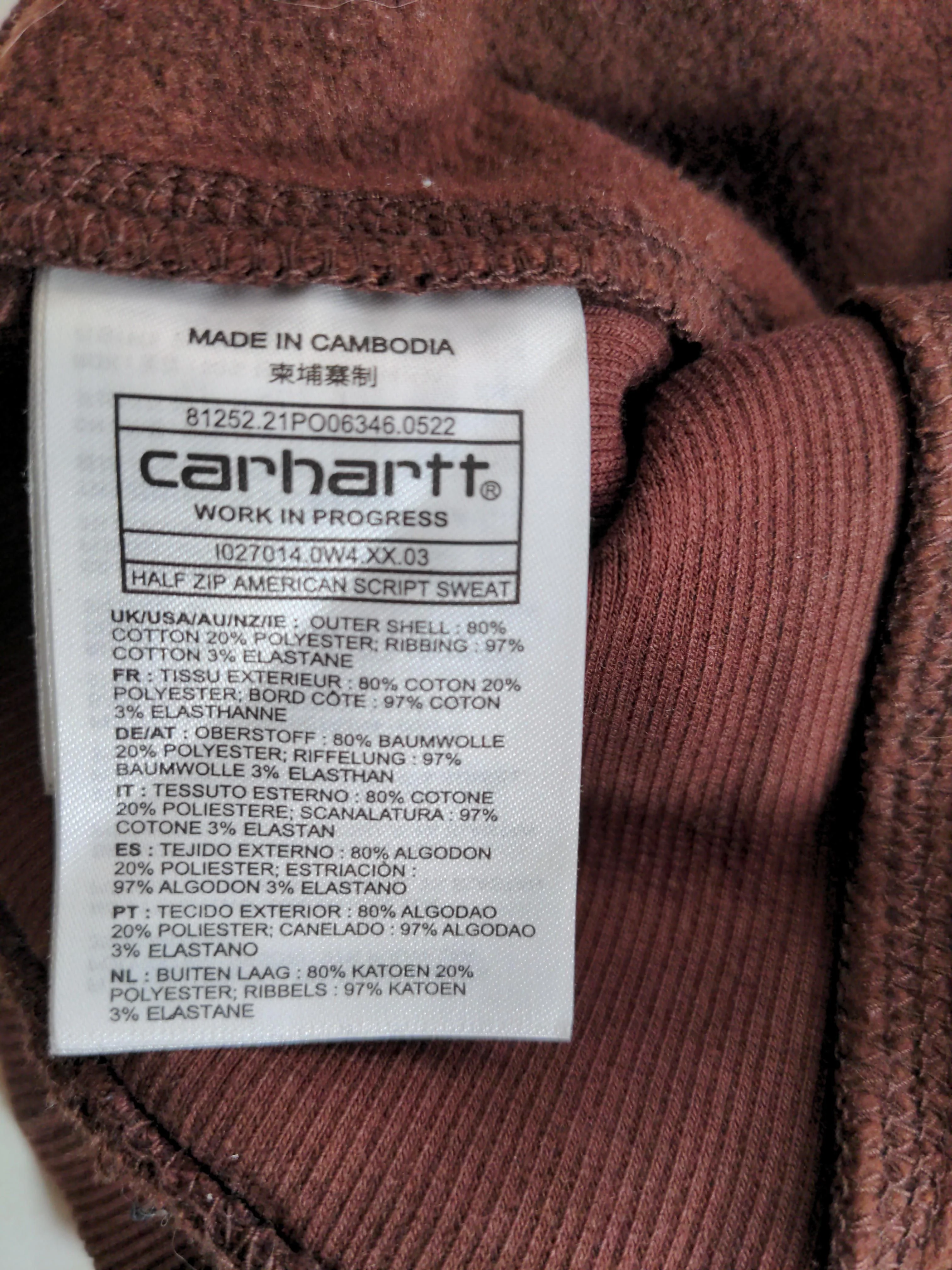 Carhartt Men's Hoodie XXL Brown Cotton with Polyester, Elastane Pullover - Image 7