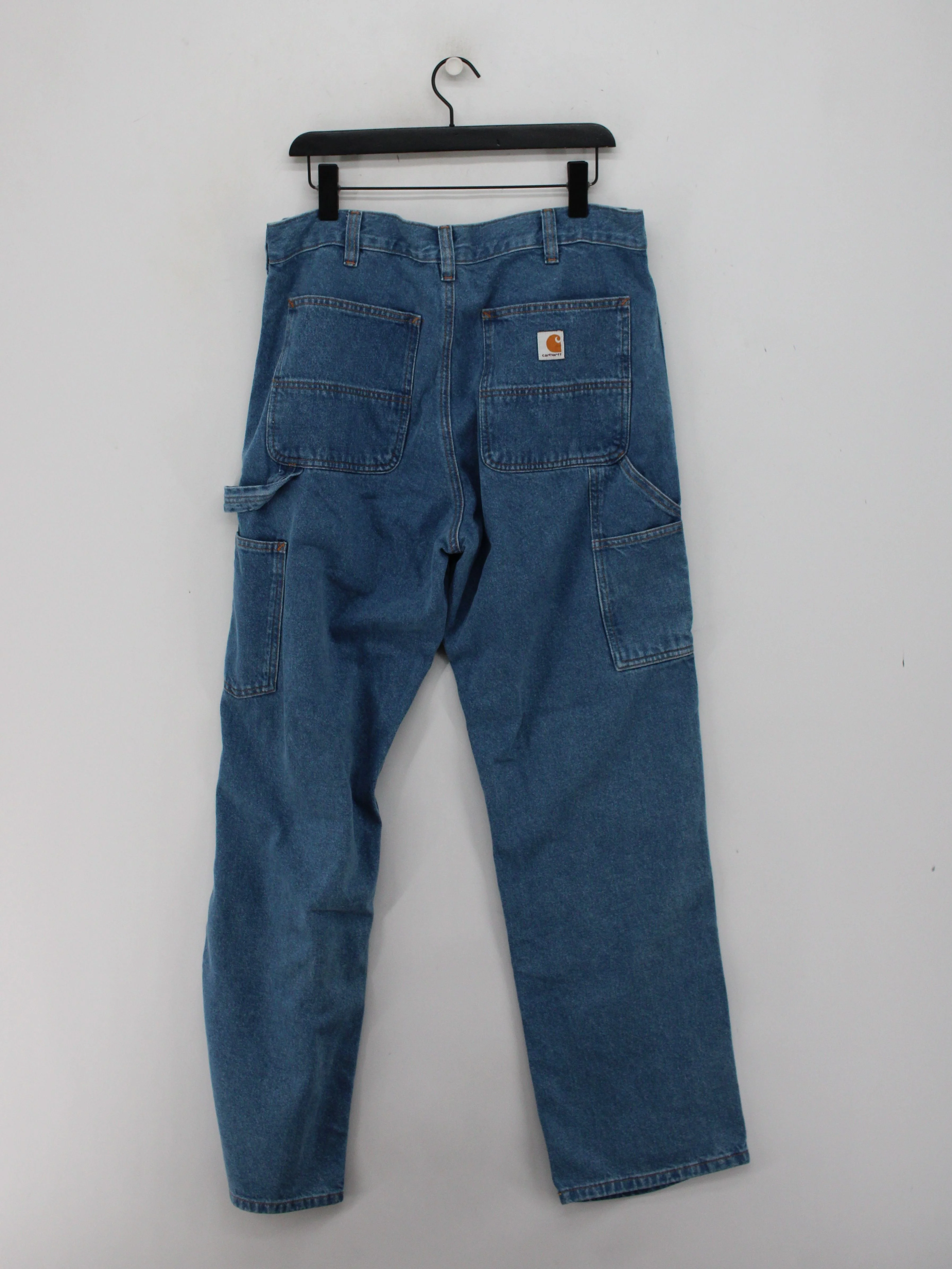 Carhartt Men's Jeans L Blue 100% Cotton Wide-Leg - Image 2