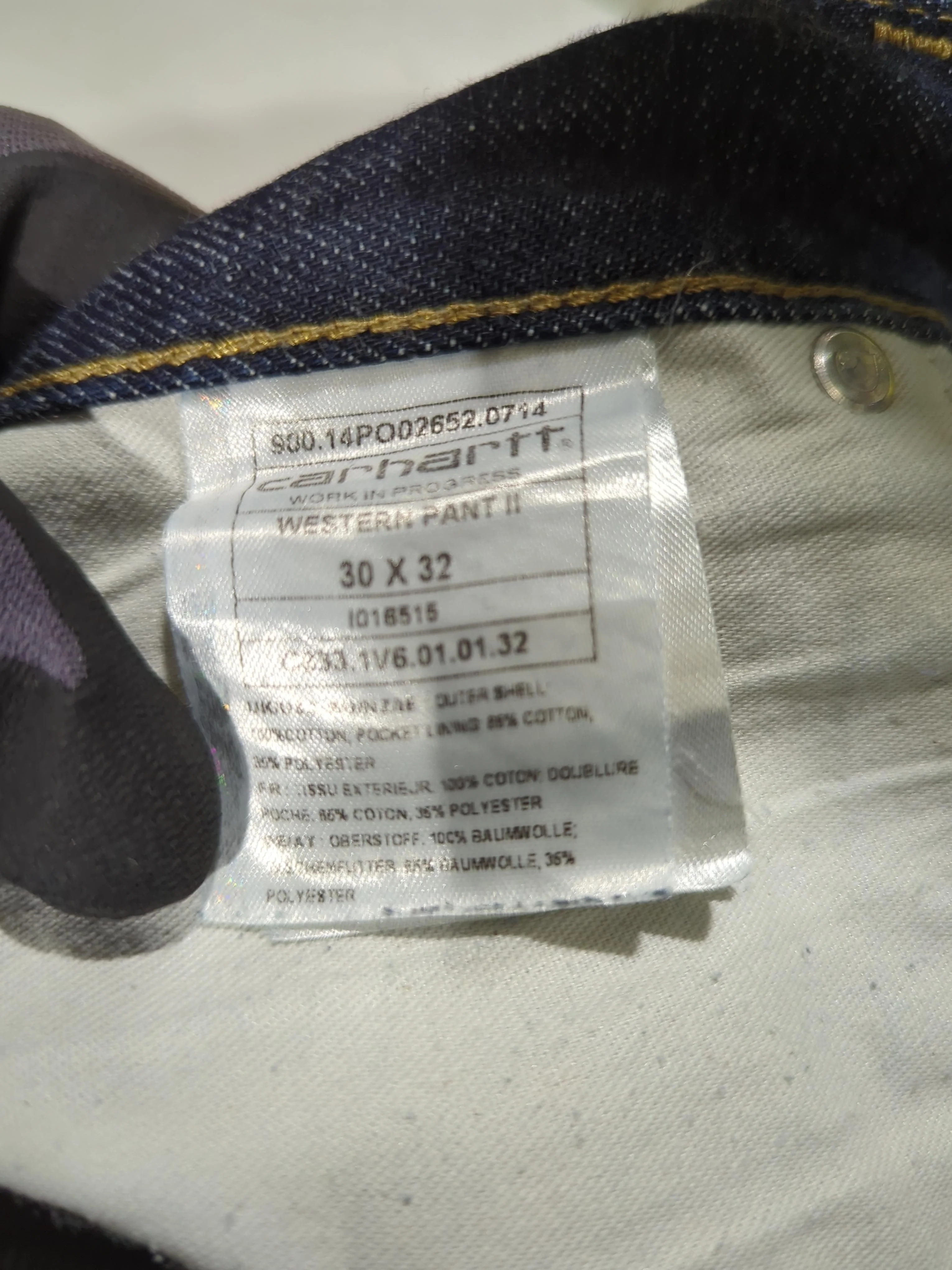 Carhartt Men's Jeans W 30 in; L 32 in Blue 100% Cotton Straight - Image 7